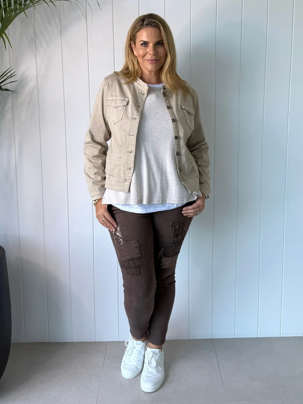 All That Jazz Applique Jean - Chocolate