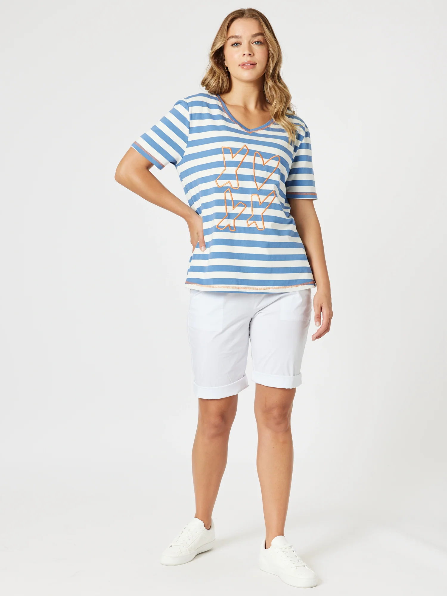 Santorini Cotton Pull On Short - White