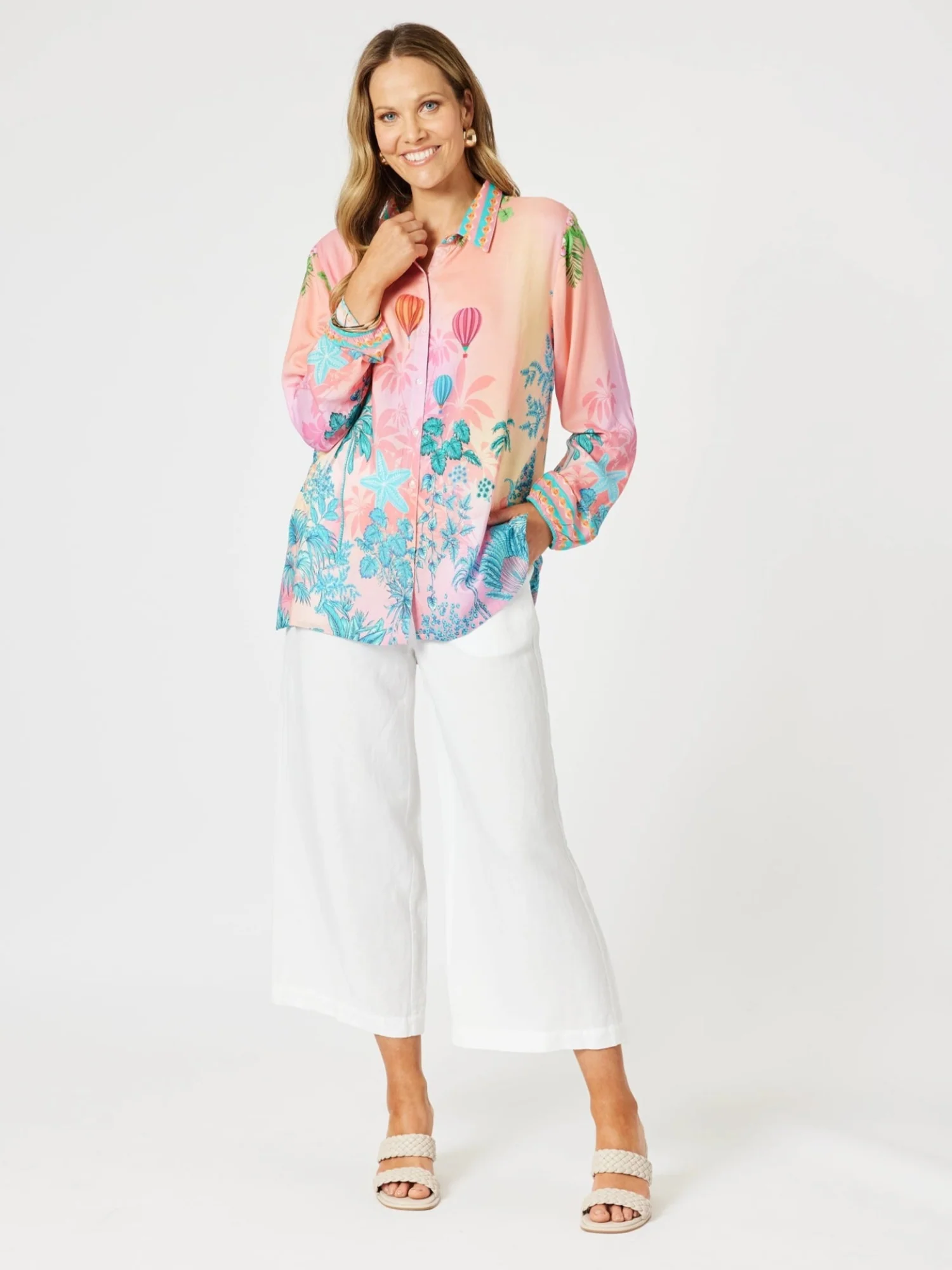 Balloon Print Shirt - Pink/Multi