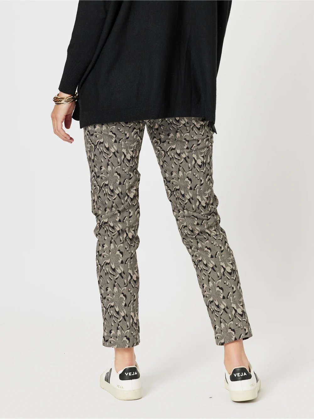 Muse Floral Print Pant - Granite