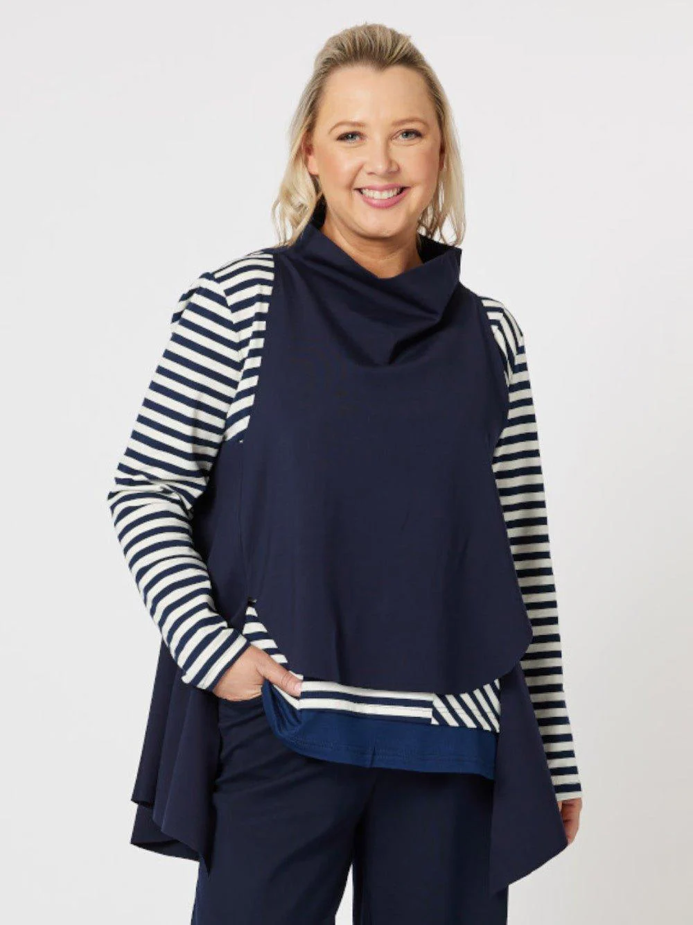 Cameron Layer Top - Navy
