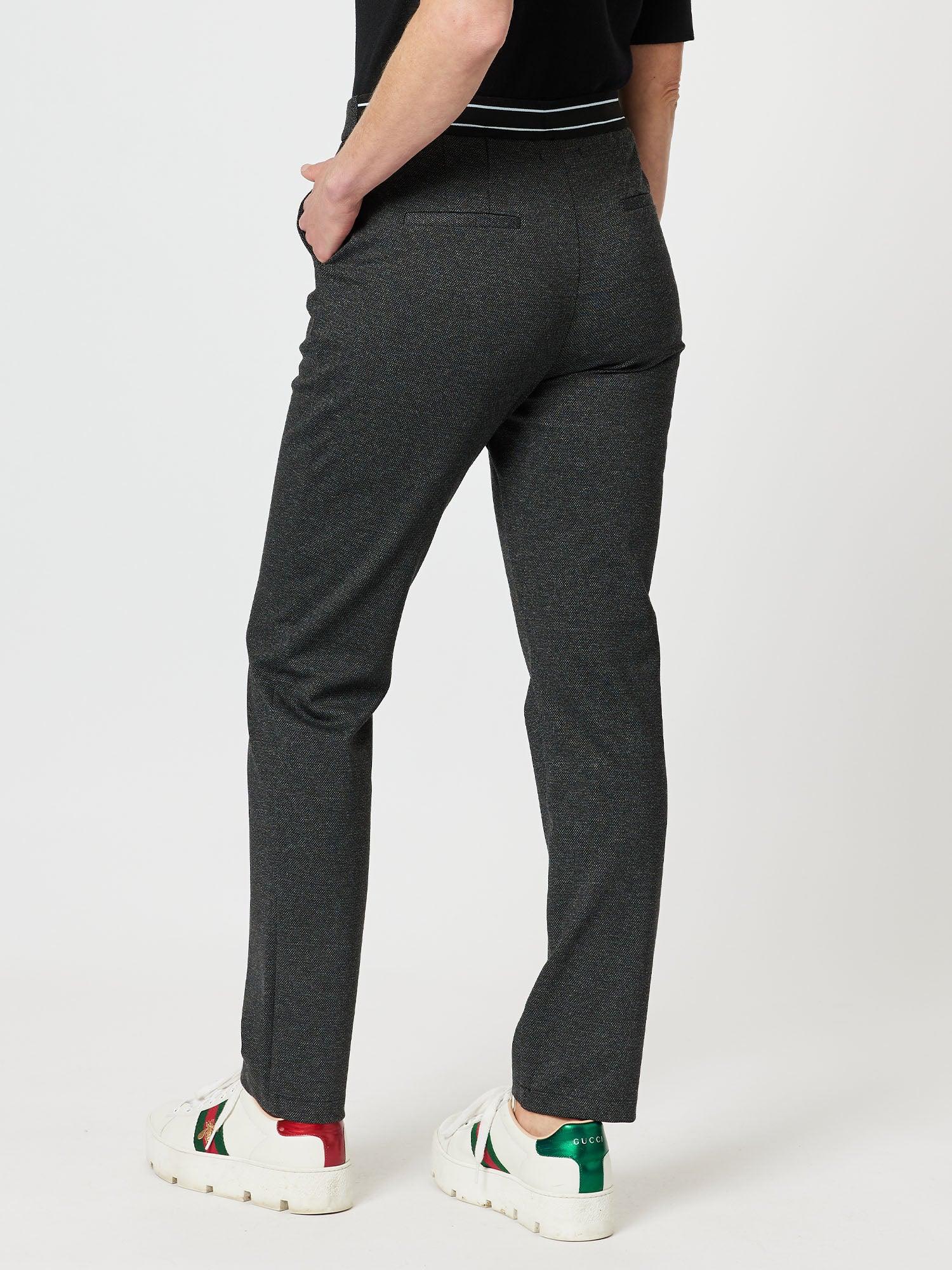 Textured Ponte Pant - Charcoal