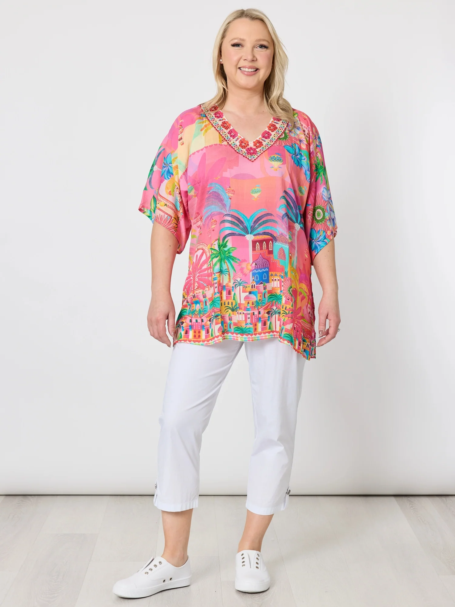 Mandalay Bay Print Top - Pink/Multi