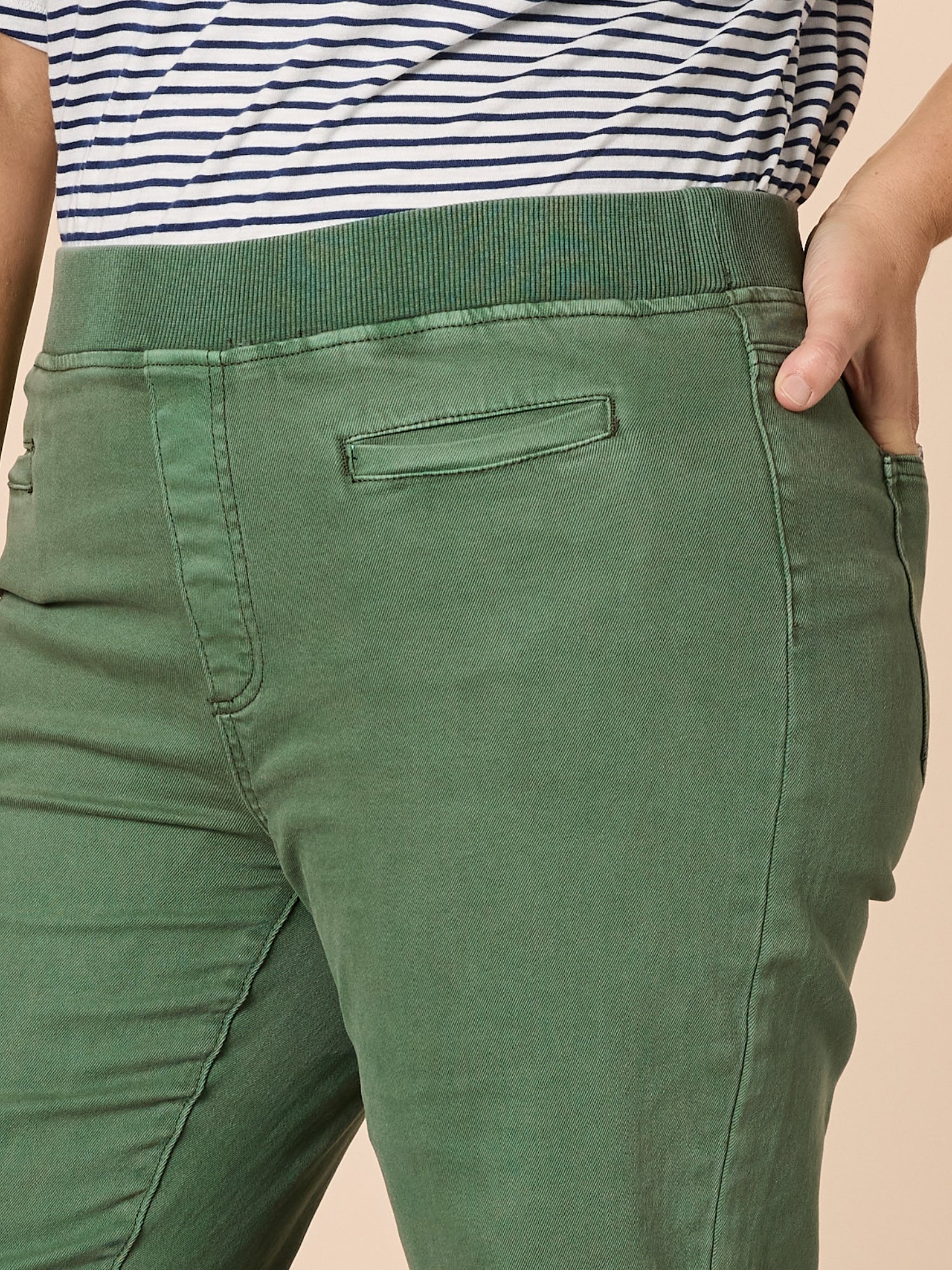 Maddy High Rise Wide Leg Jean - Khaki