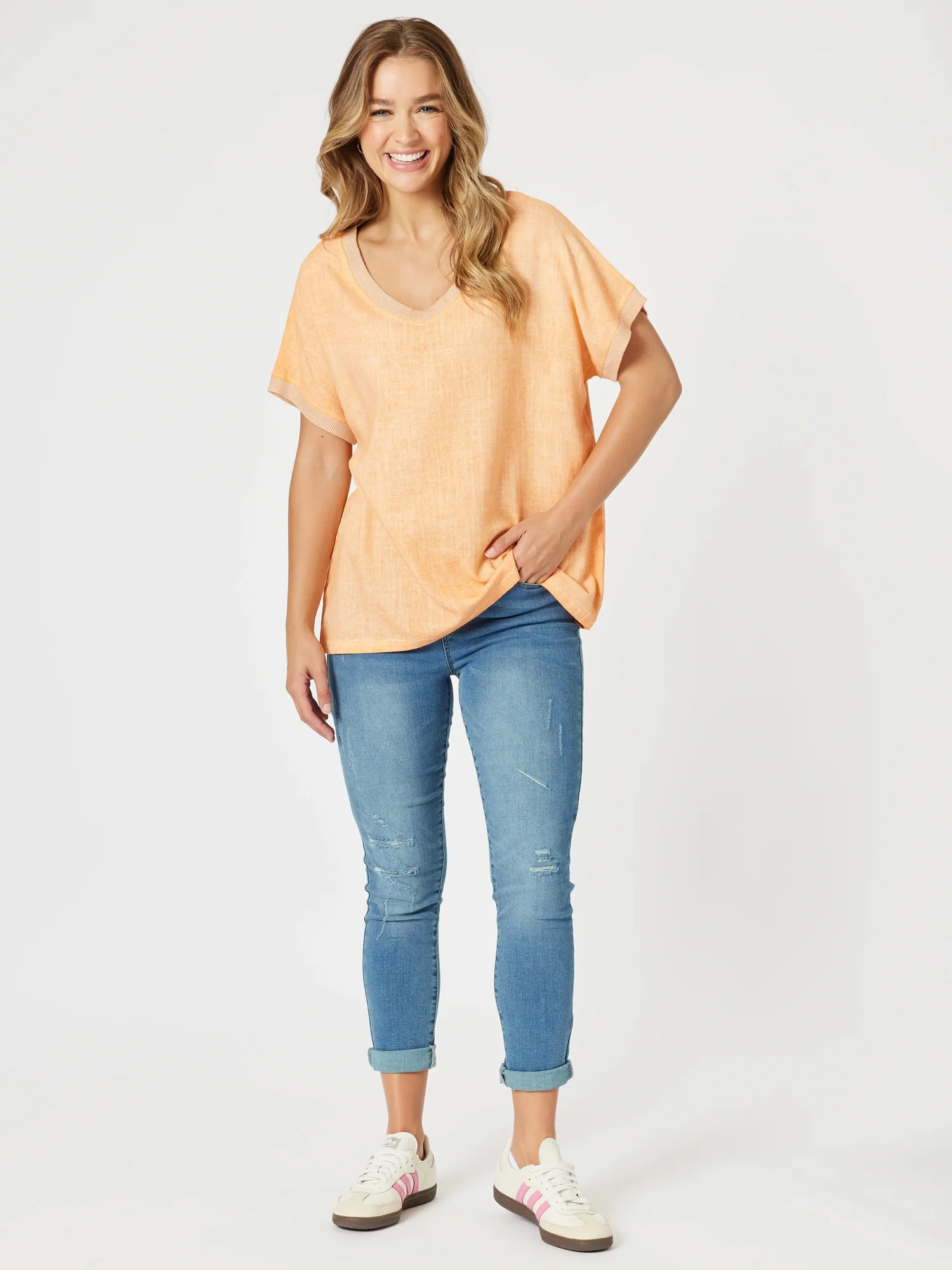 Sienna Top - Washed Orange
