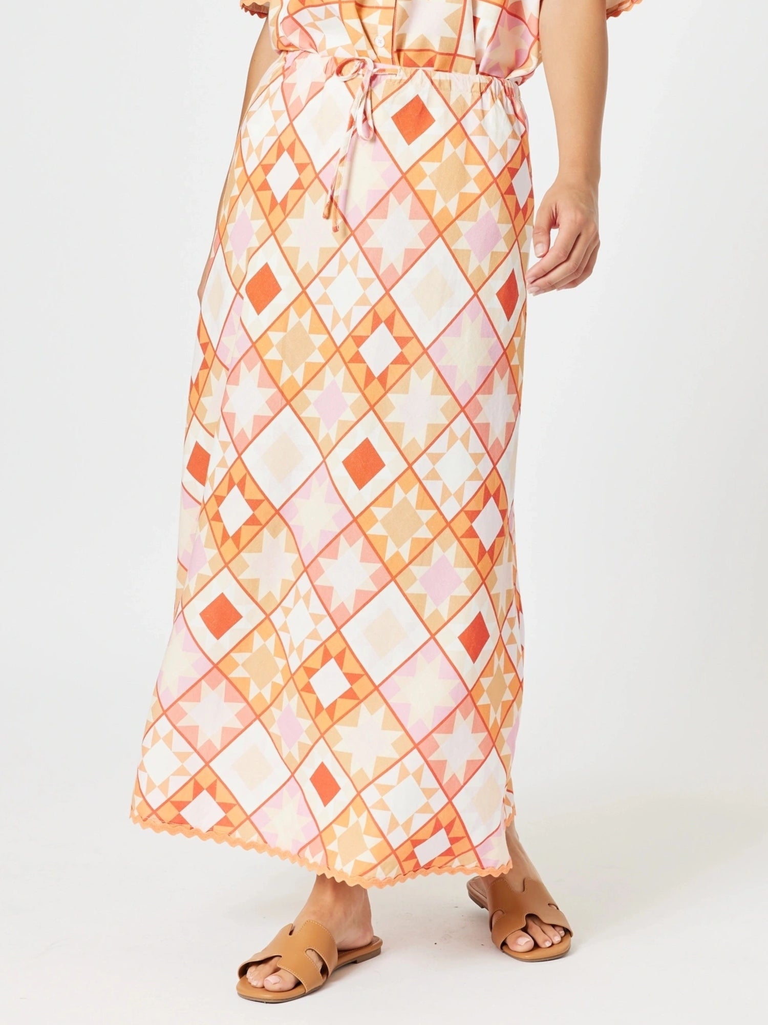Corfu Print Skirt - Mango Multi