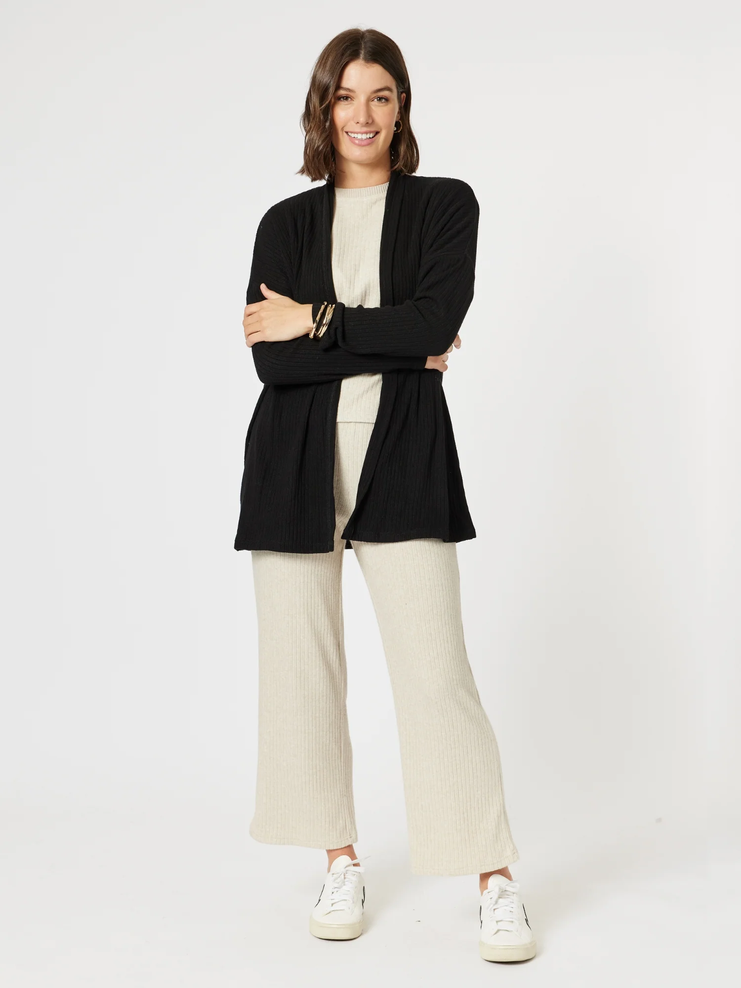 Ribbed Lounge Pant - Natural