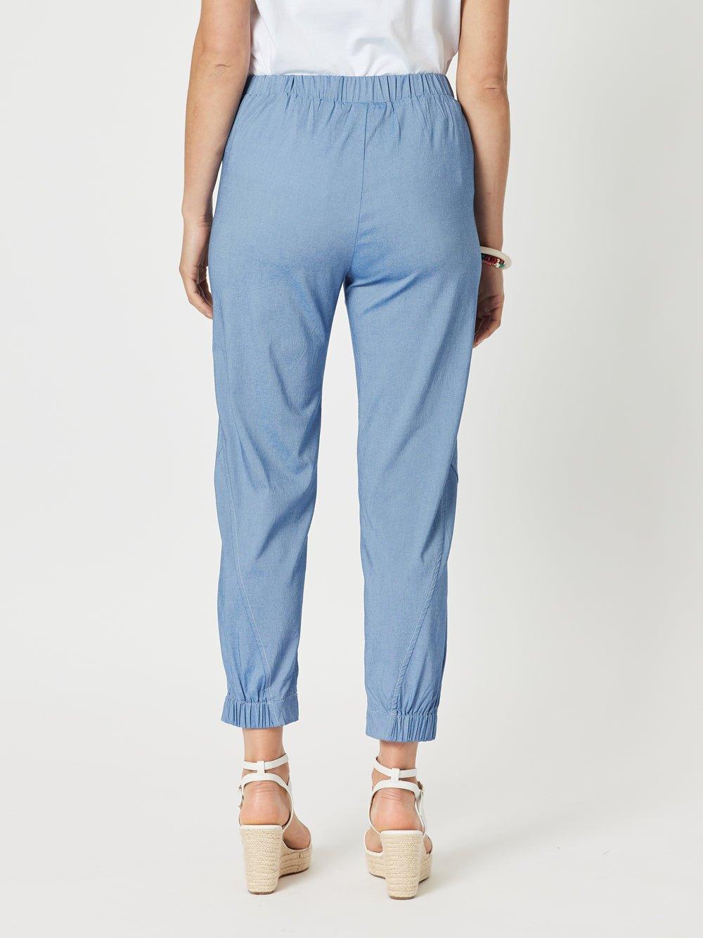 Parachute Stitch Detail Pant - Indigo Marle