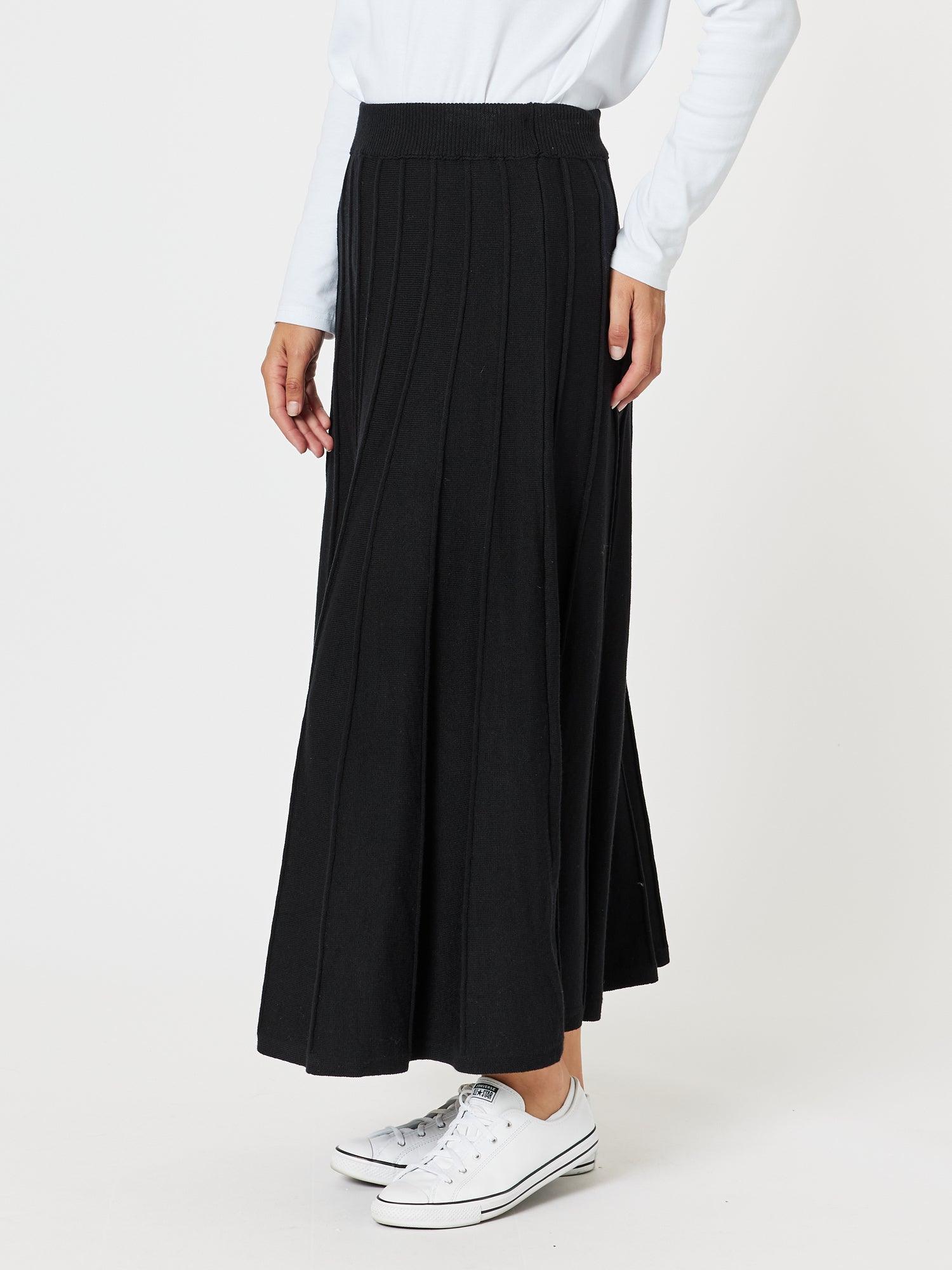 Kate Long Knit Skirt - Black