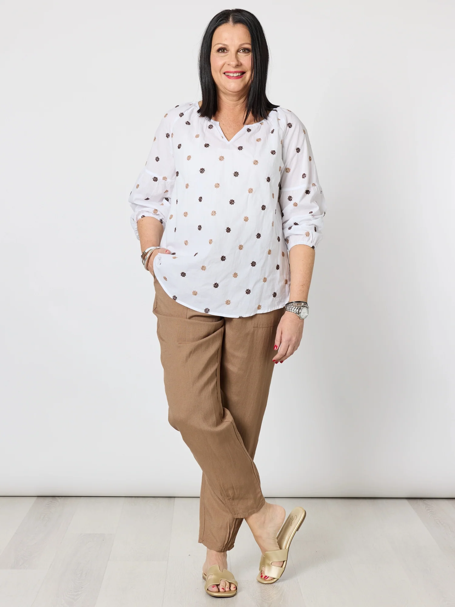 Lino Tapered Pant - Nutmeg