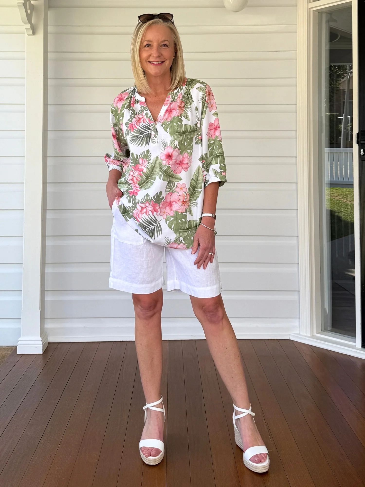 Caledonia Floral Print Top - Multi