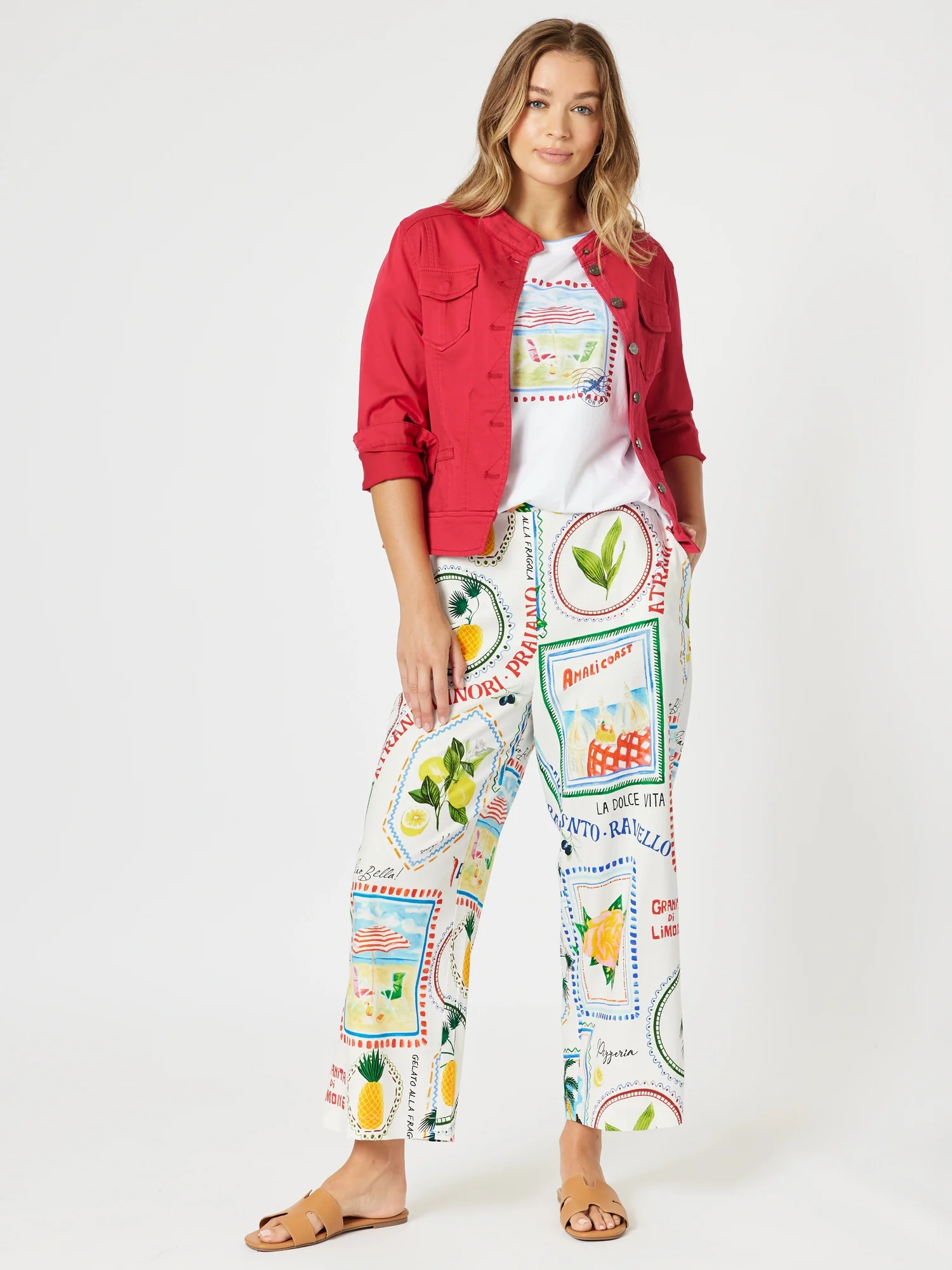 Maggie Denim Jacket - Red