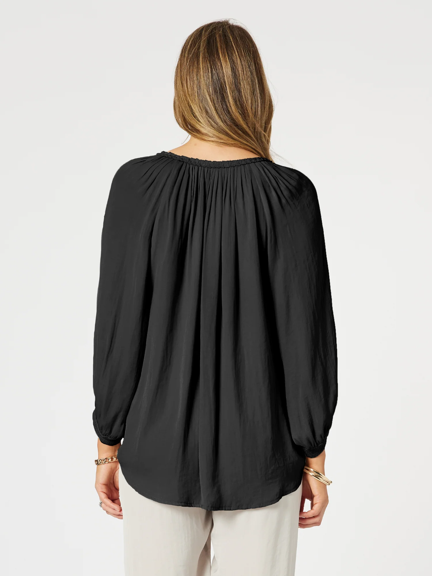 Lux Plait Top - Black