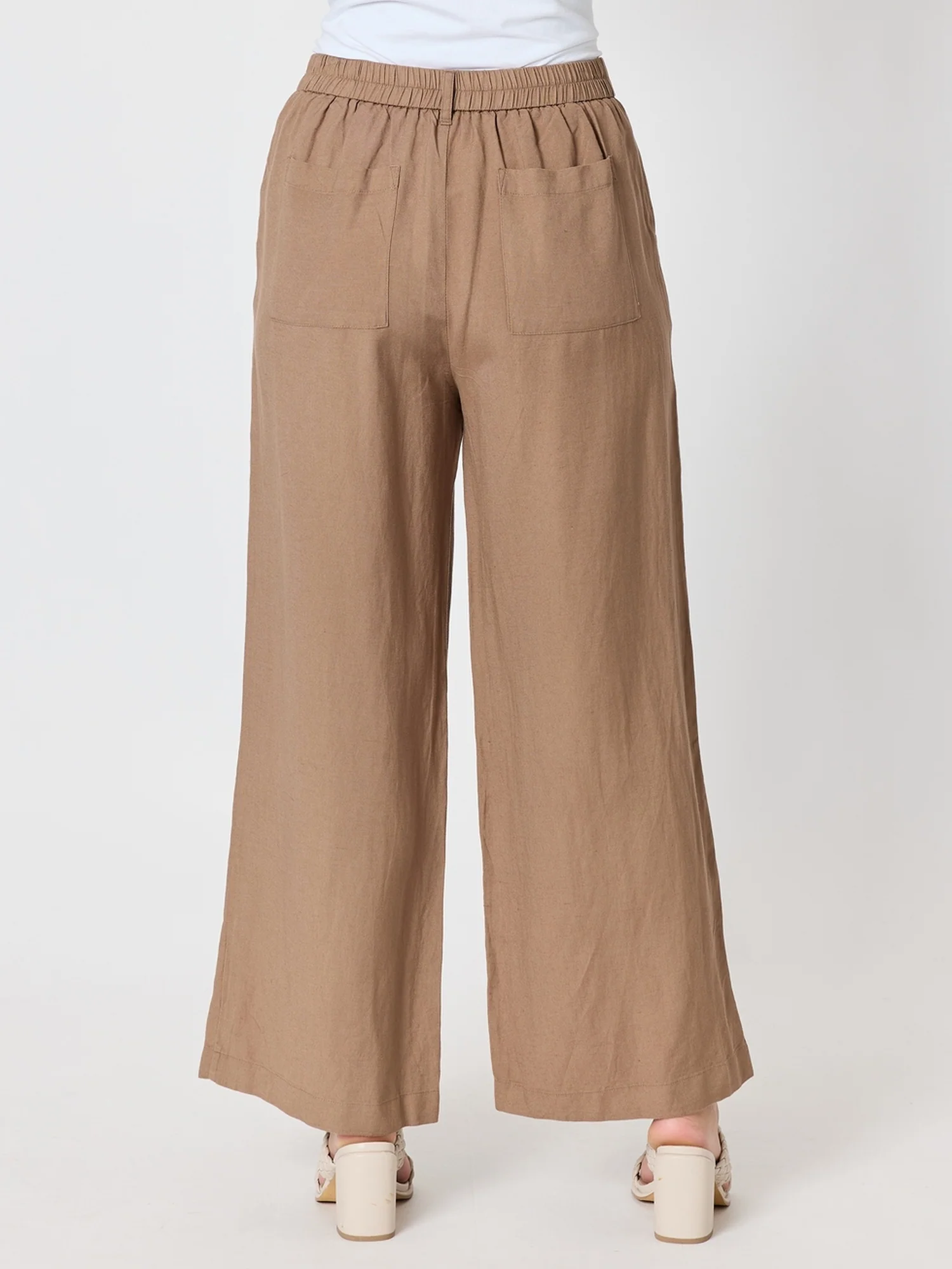 Lino Wide Leg Pant - Nutmeg