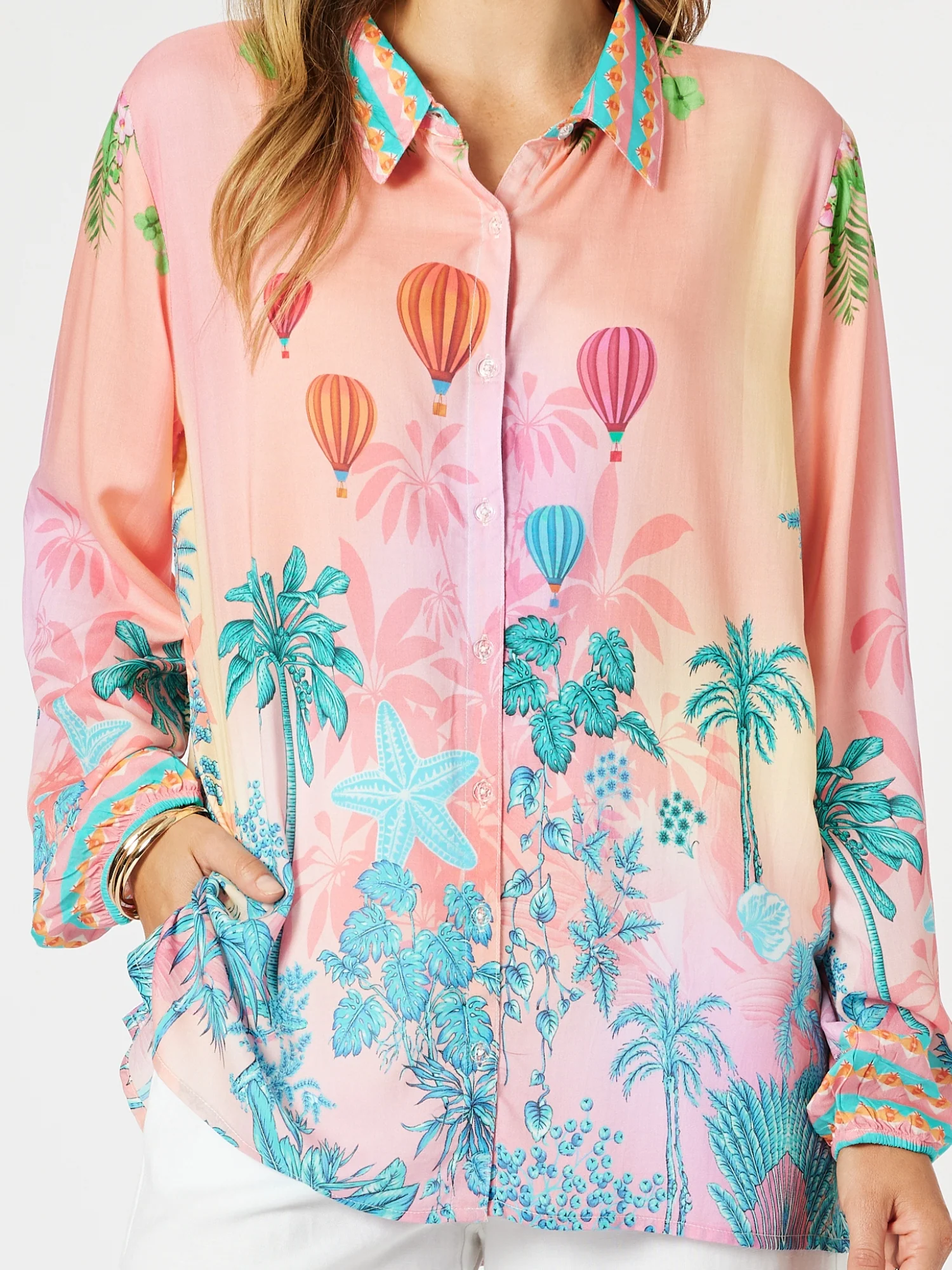 Balloon Print Shirt - Pink/Multi