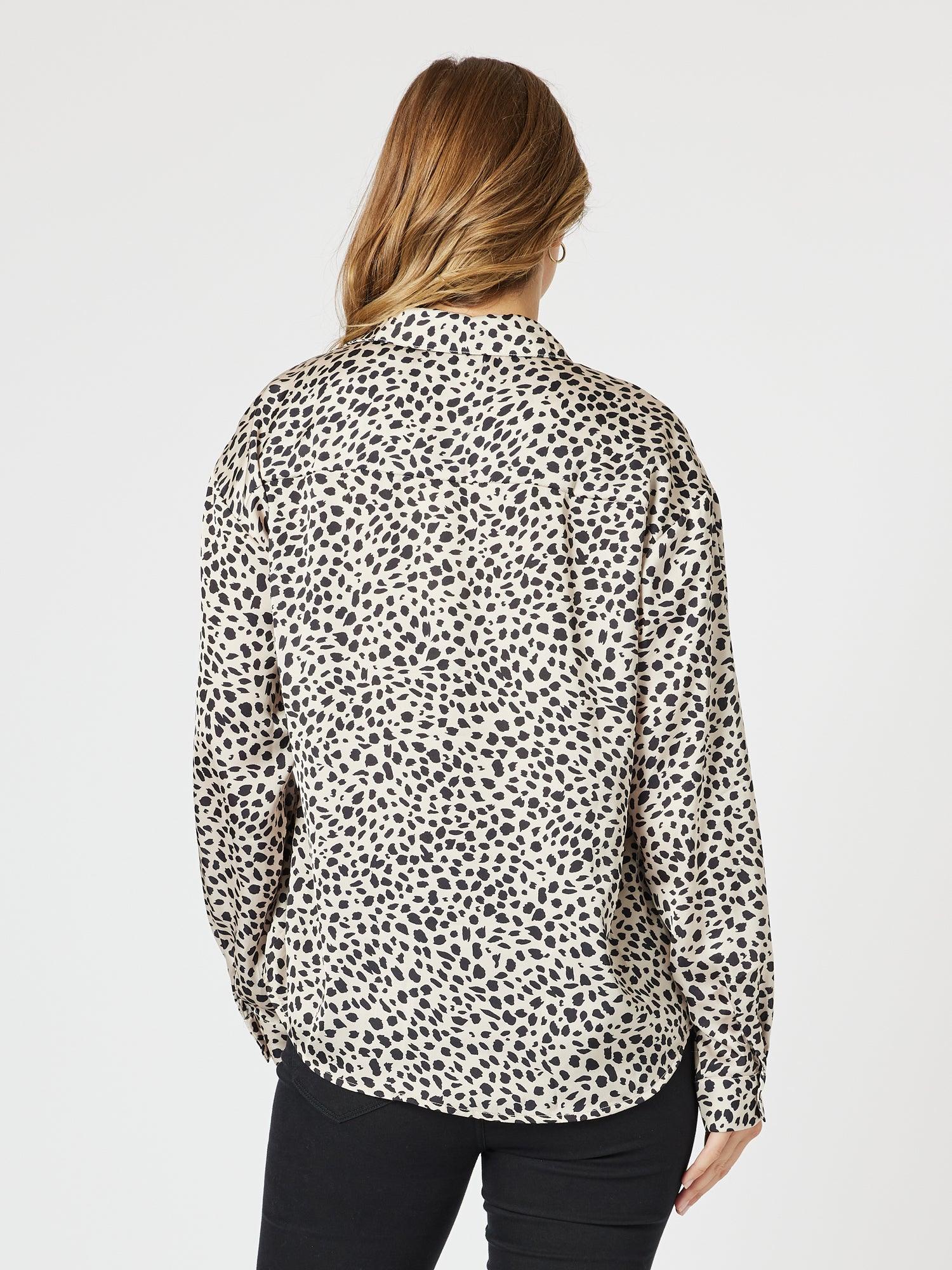 Pebble Spot Print Shirt - Natural/Black