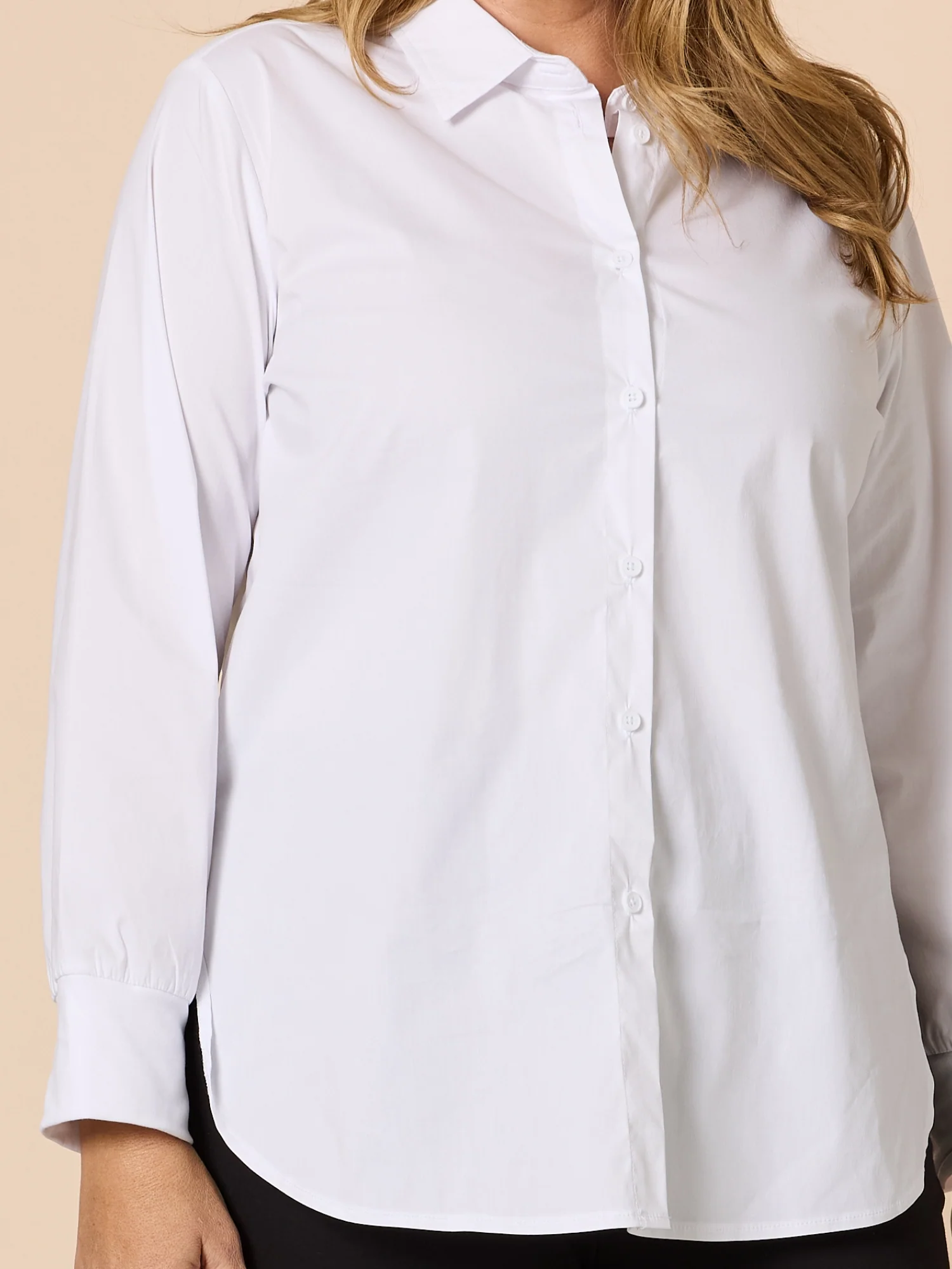 City Rib Cuff Shirt - White