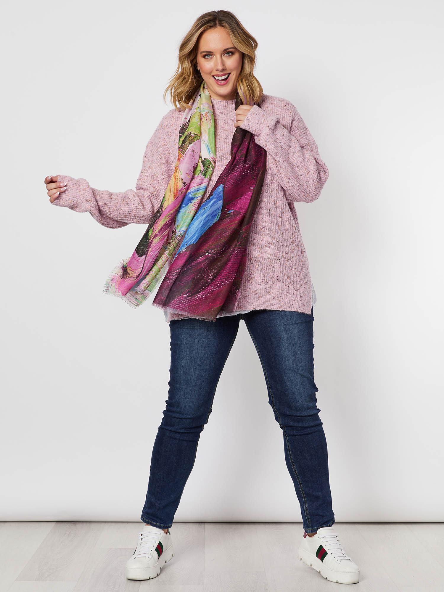 Palette Printed Scarf - Berry