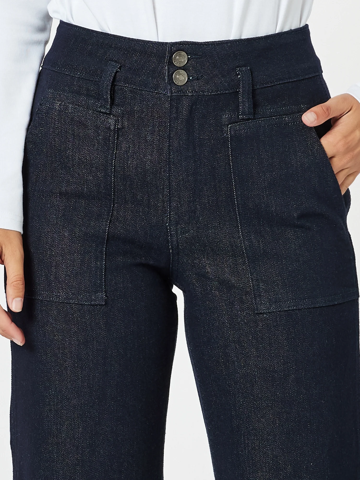 Hudson High Rise Wide Leg Jean - Dark Denim