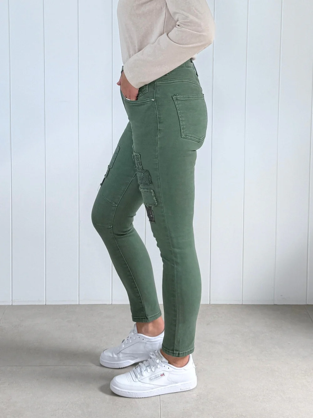 All That Jazz Applique Jean - Khaki