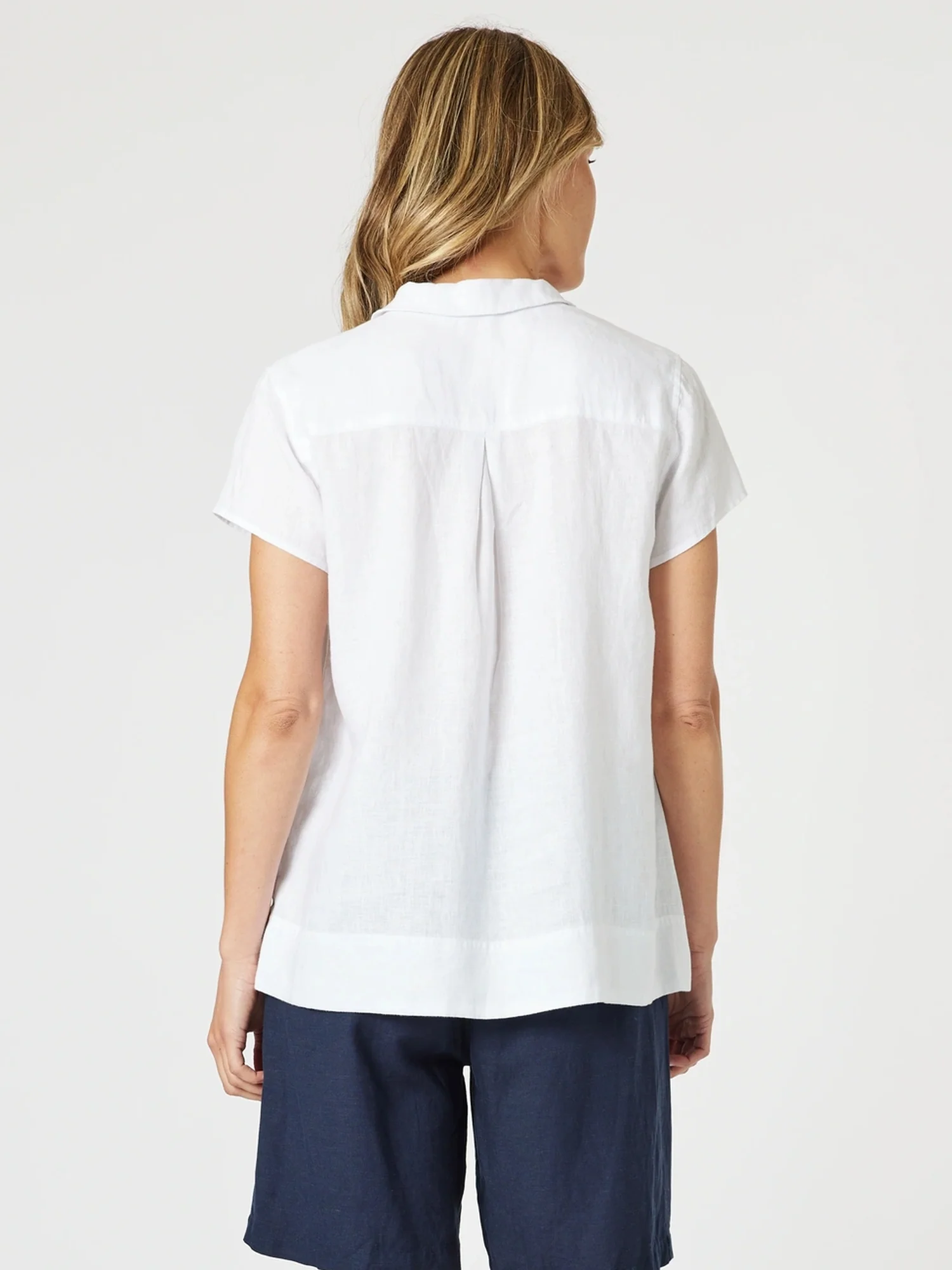 Beau Lino V Neck Top - White