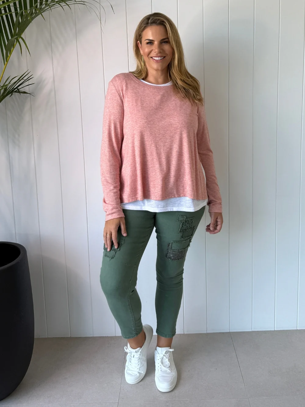 All That Jazz Applique Jean - Khaki