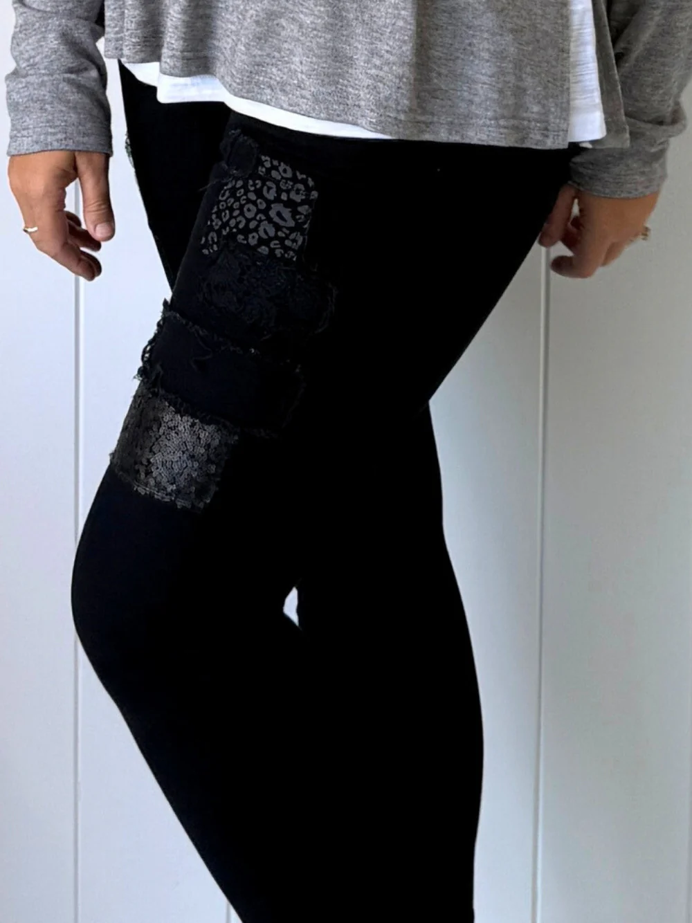 All That Jazz Applique Jean - Black