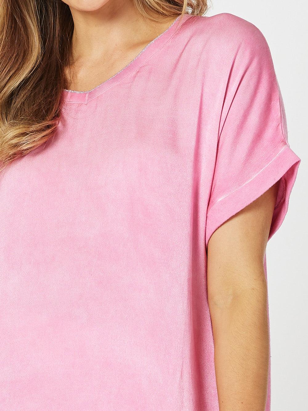 Champagne V-neck T-shirt - Paradise