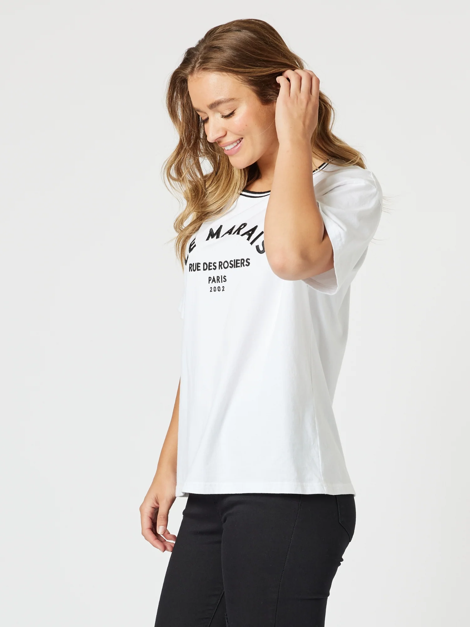 Le Marais Embroidered T-Shirt - White