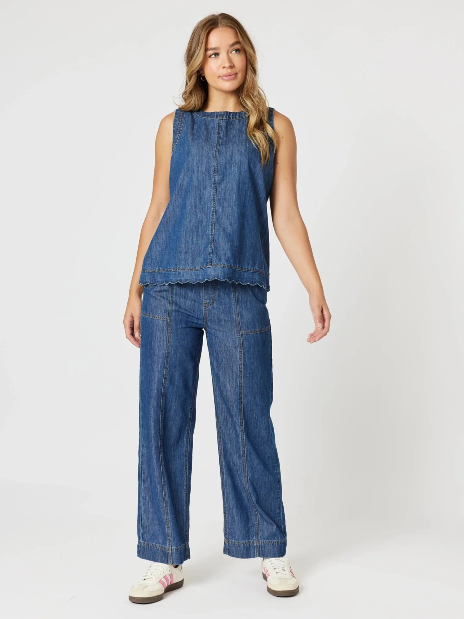 Charli Reversible Button Up Denim Top - Denim