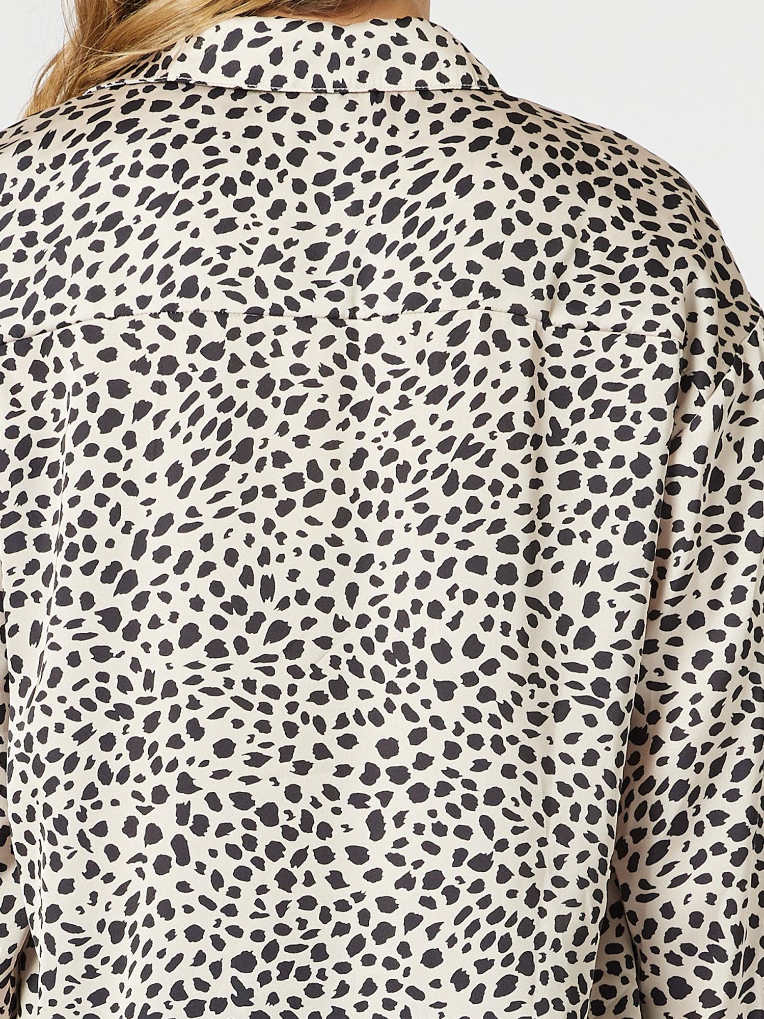 Pebble Spot Print Shirt - Natural/Black