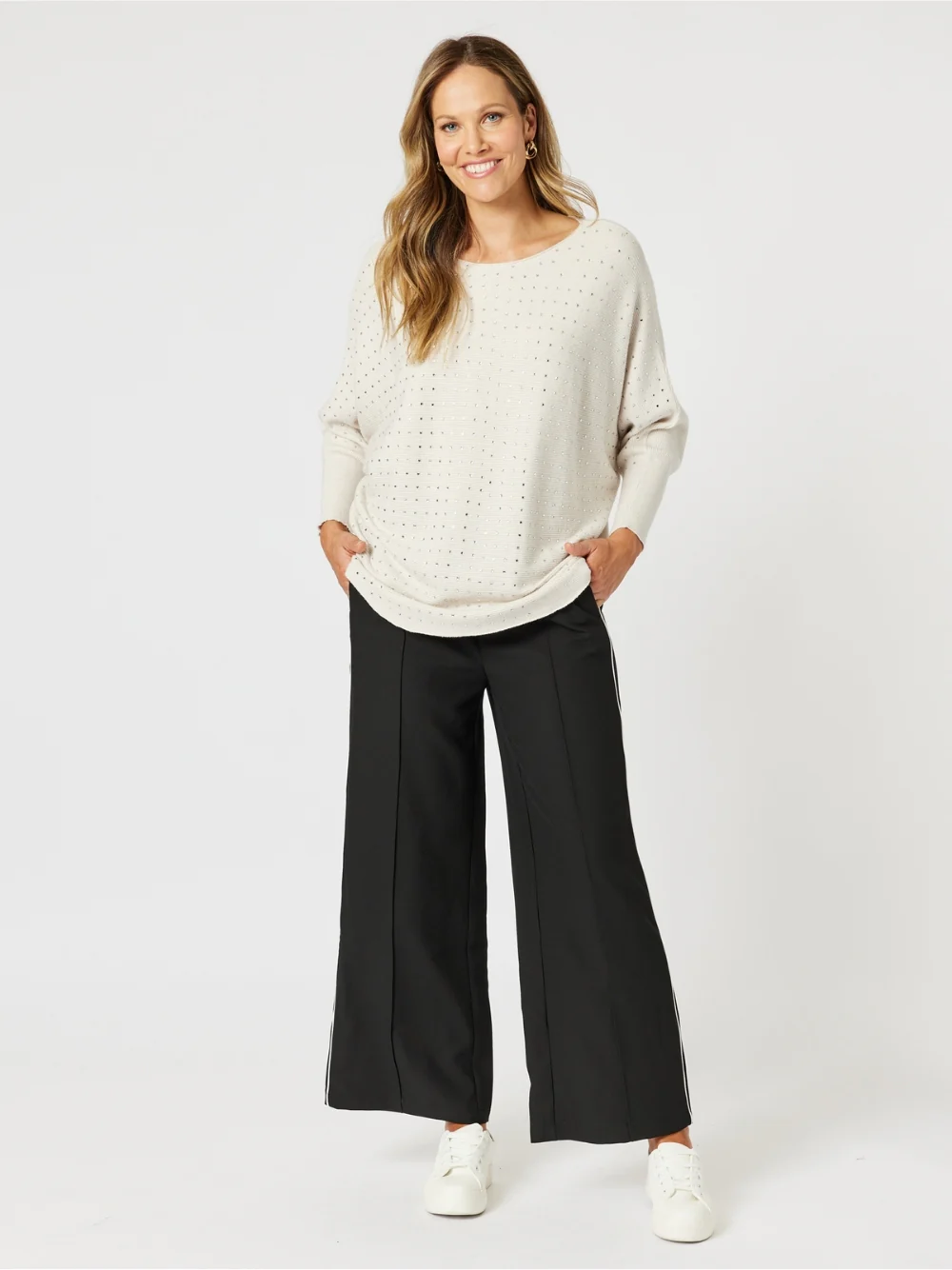 York Stripe Pant - Black