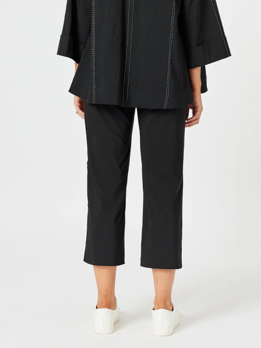 Tribeca Stitch Detail Pant - Black