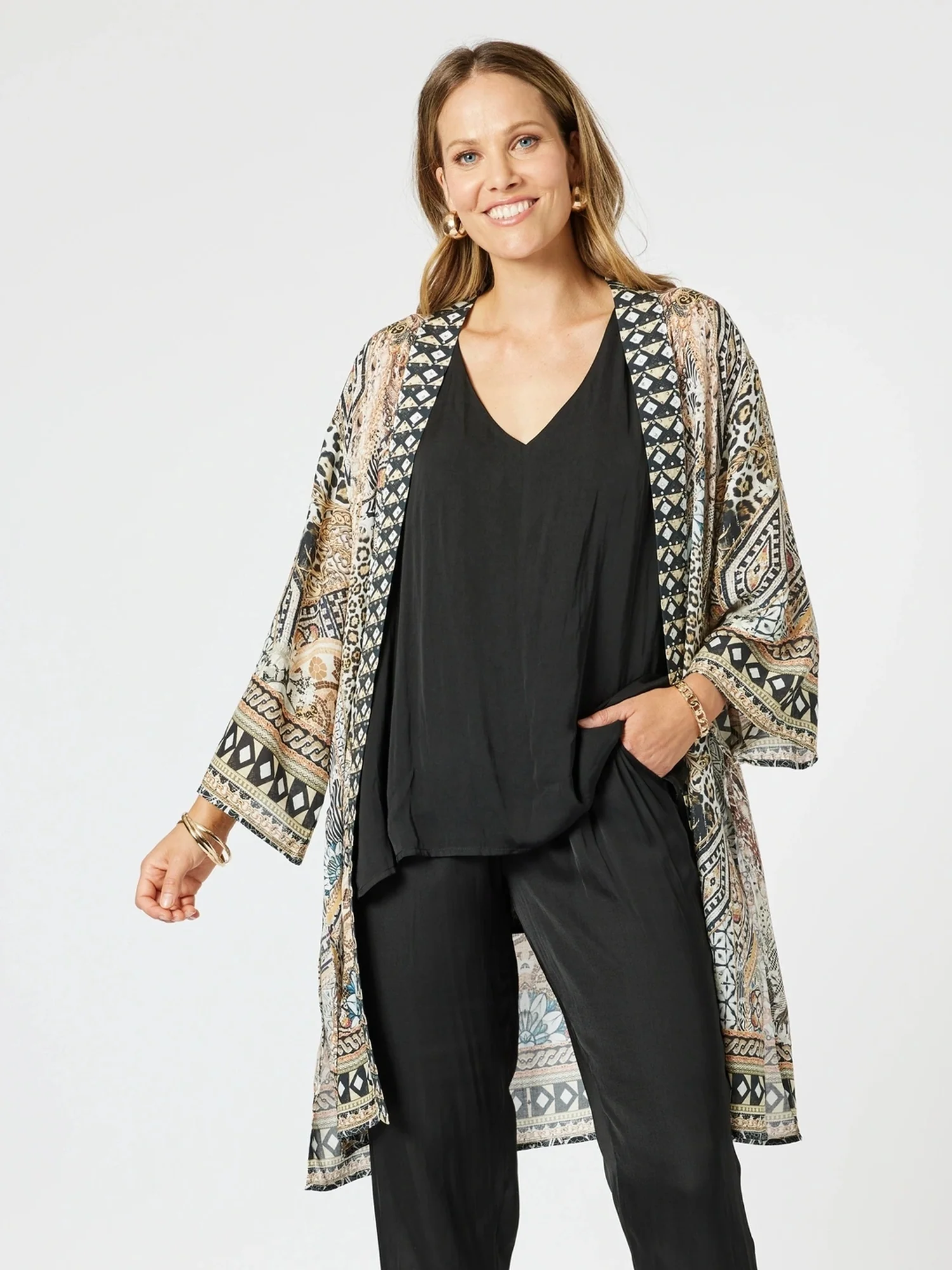 Emerson Animal Print Kimono - Animal