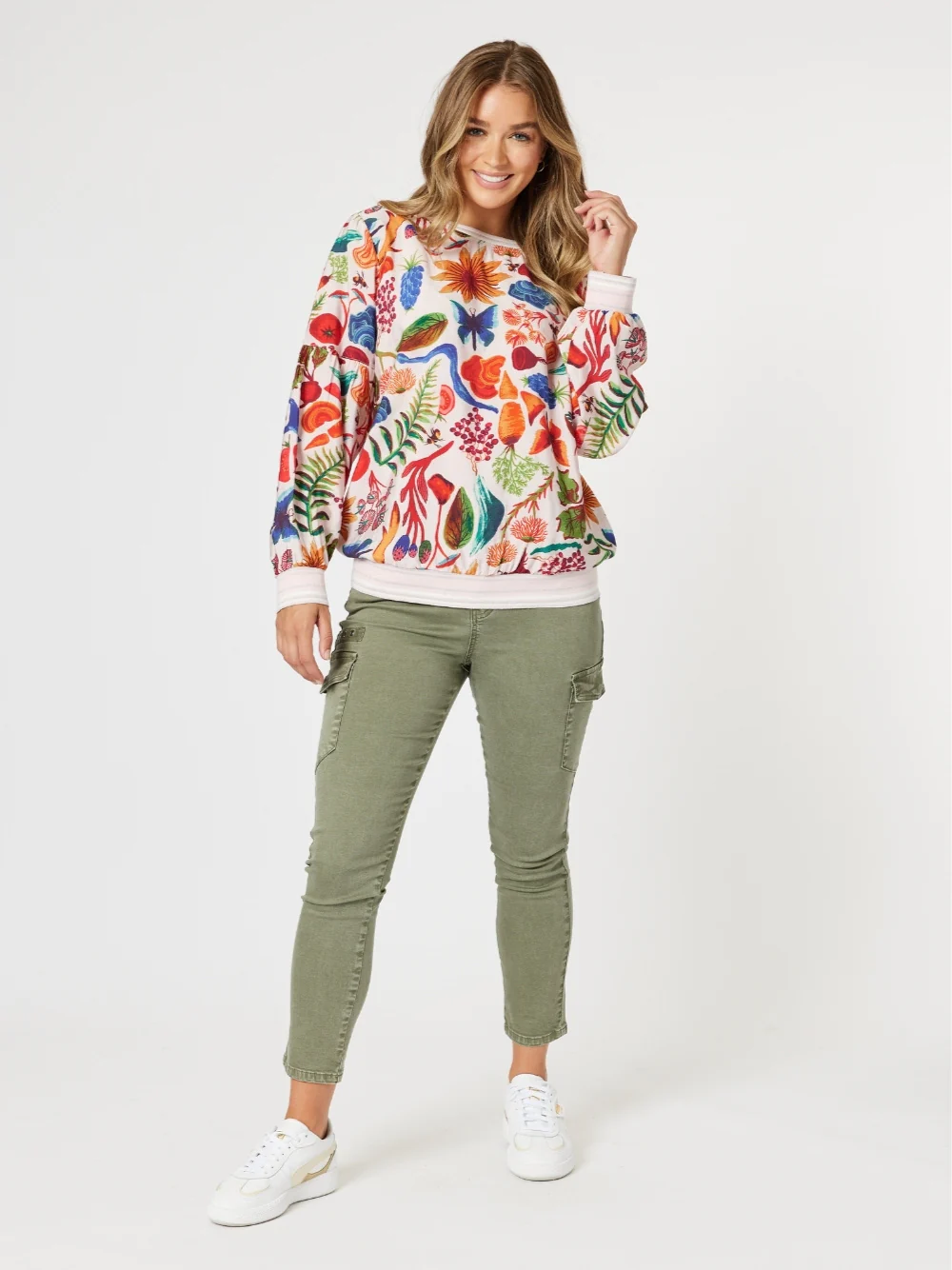 Paige Cargo Slim Leg Jean - Washed Khaki