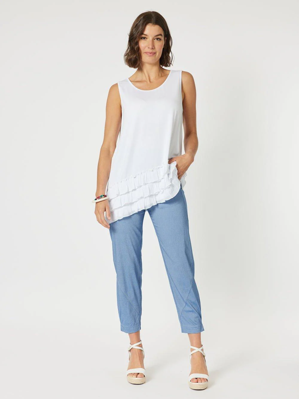Parachute Stitch Detail Pant - Indigo Marle