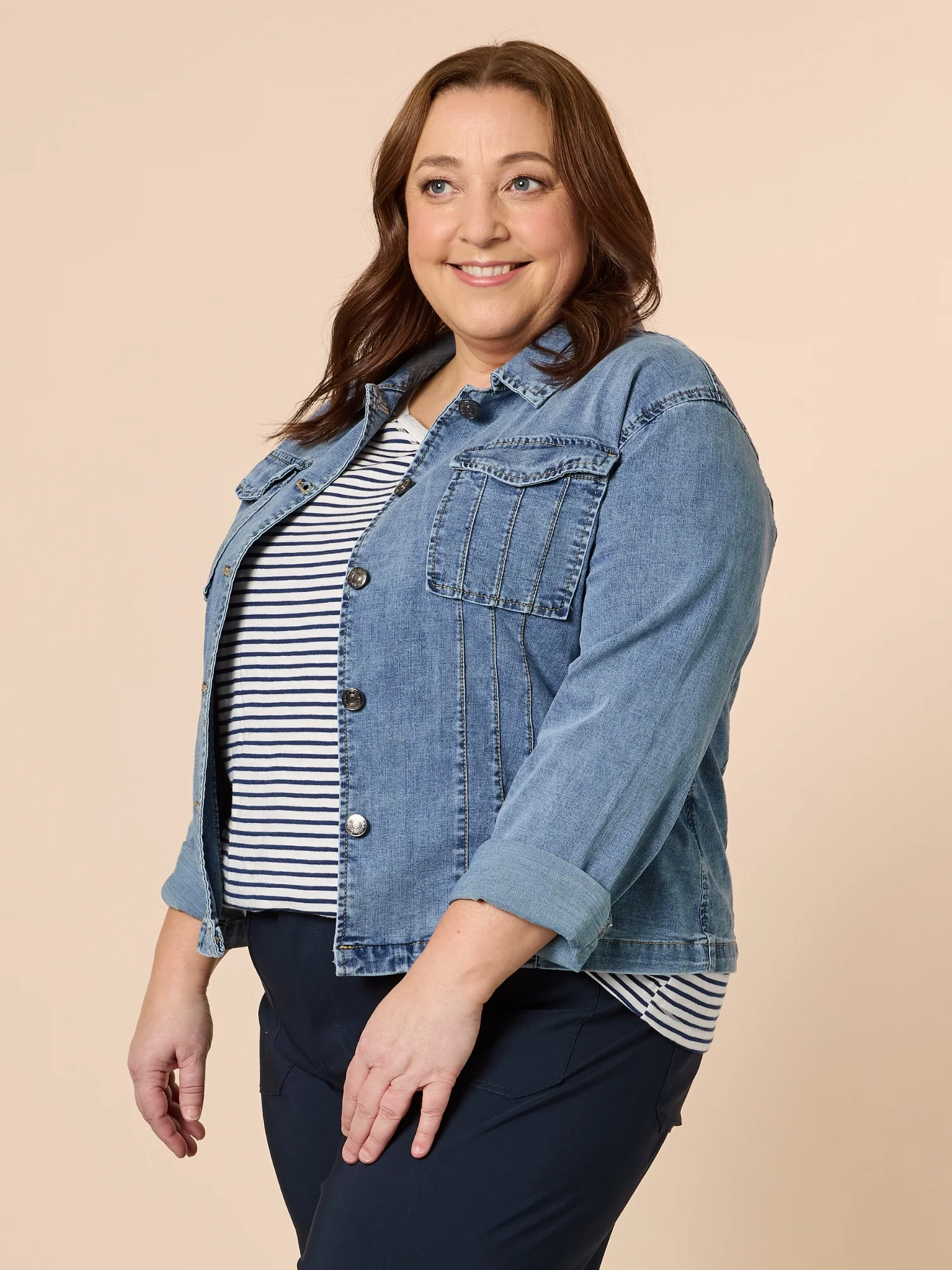 Retro Denim Jacket - Washed Denim