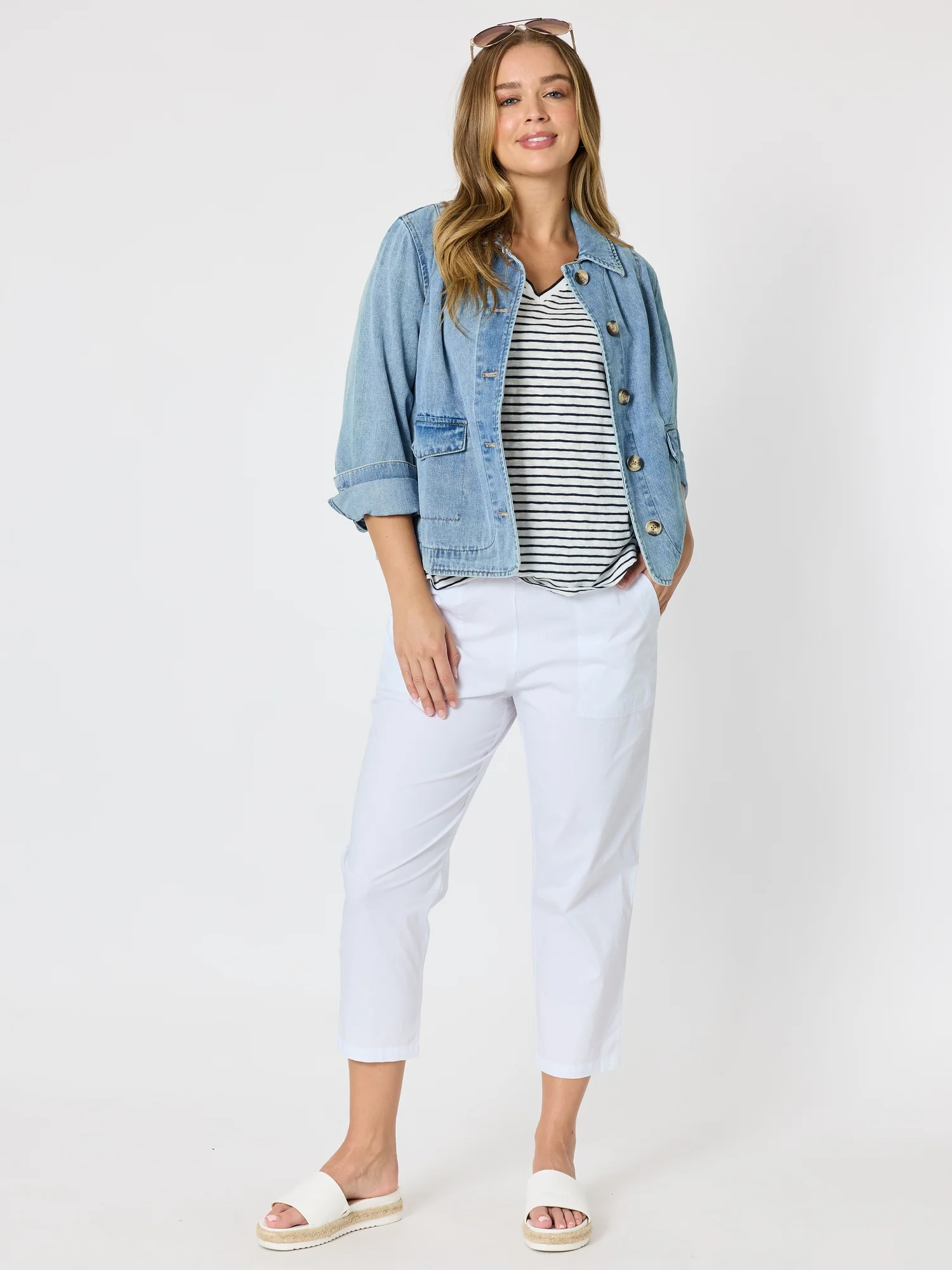 Boyfriend Denim Jacket - Washed Denim