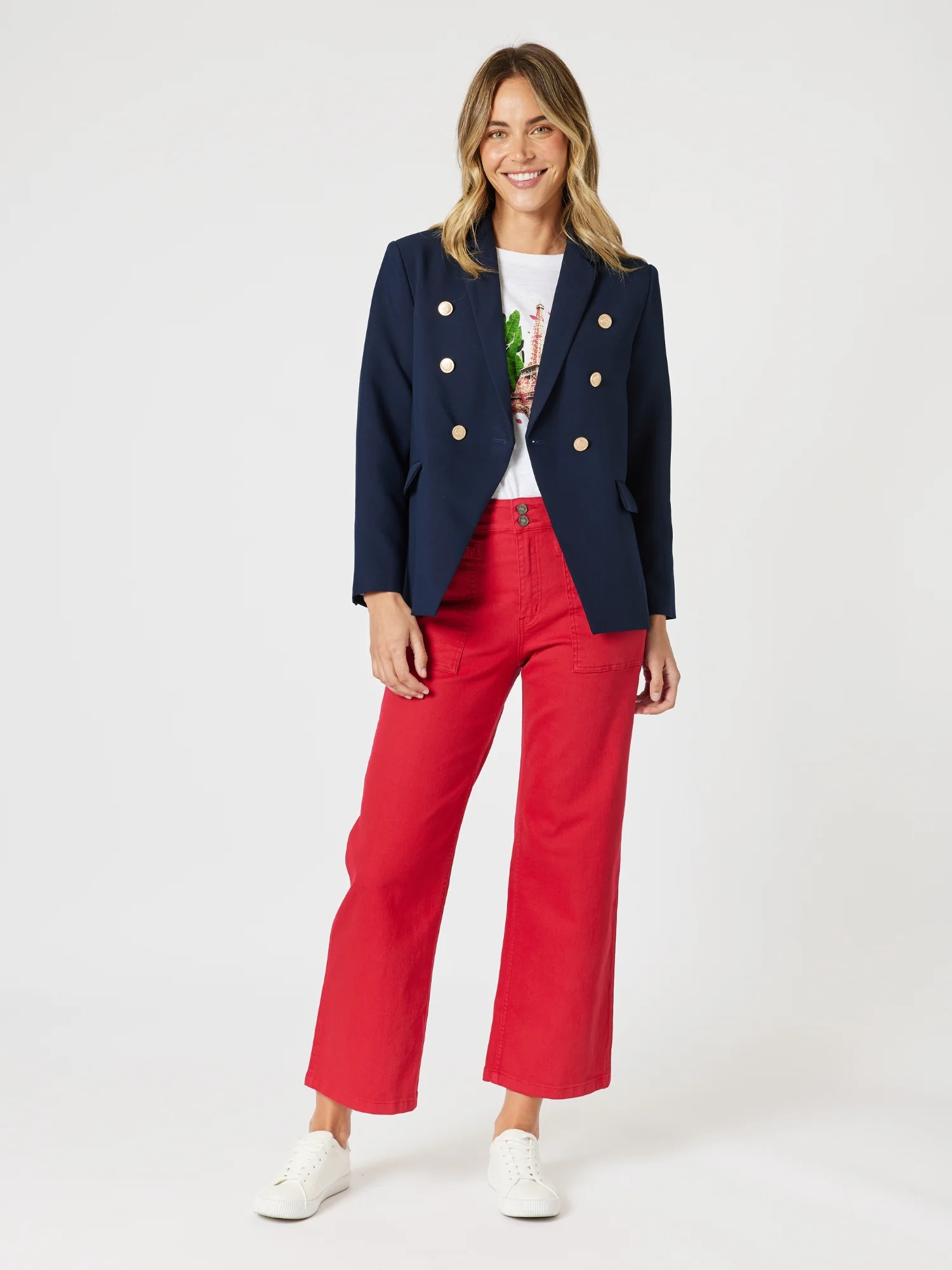 Lauren Double Breasted Blazer - Navy