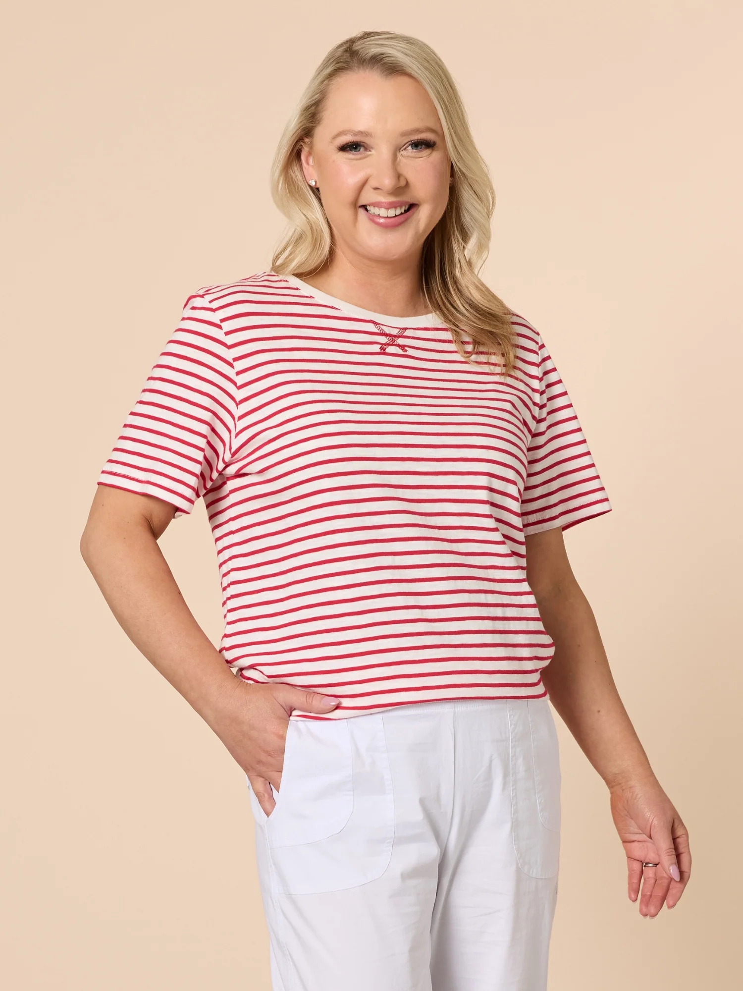 Classic Stripe Tee - Red/White