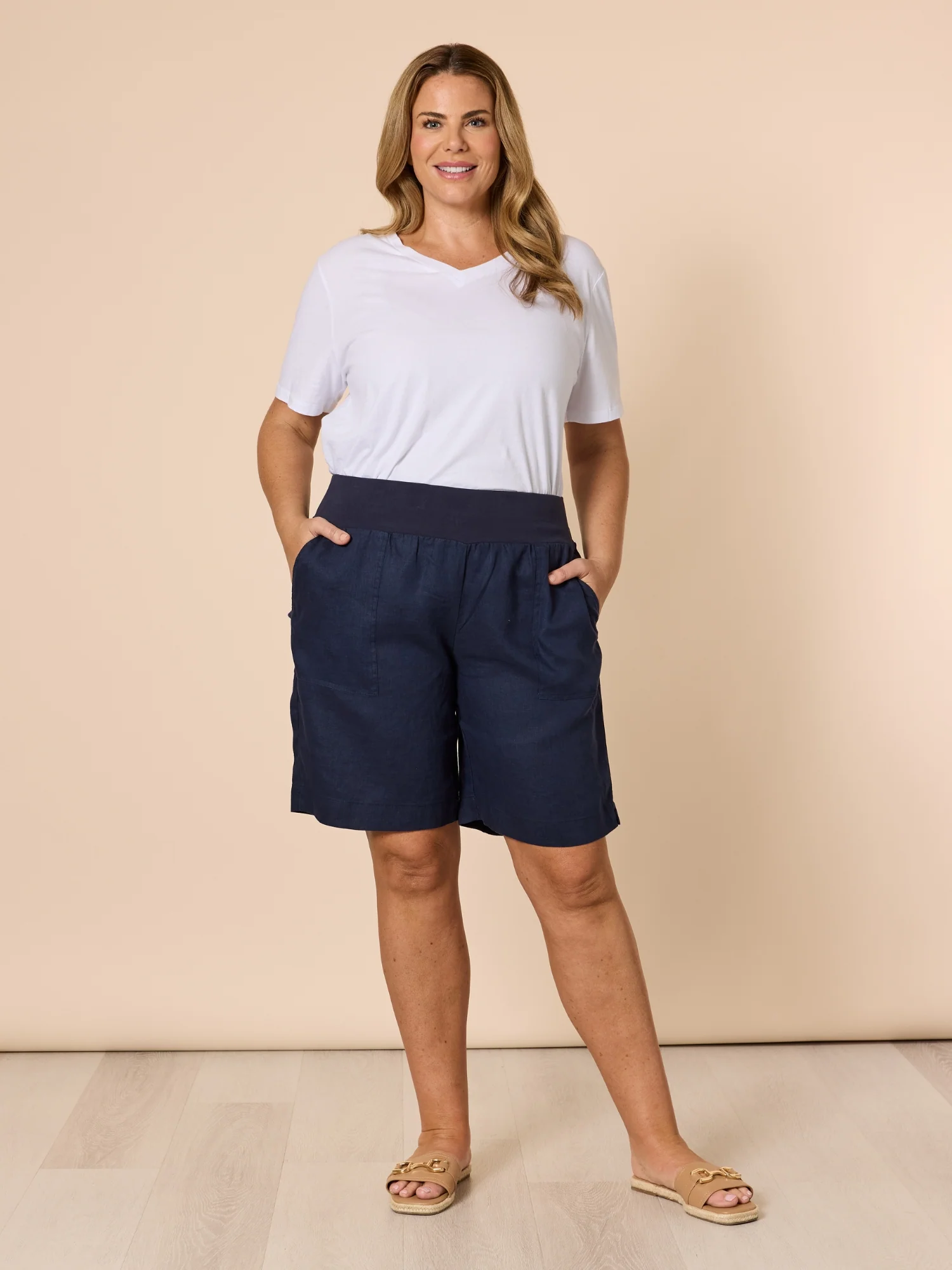 Jordan Linen Short - Navy