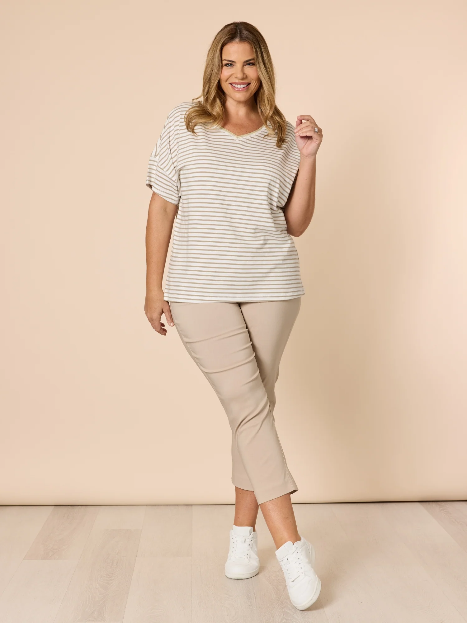 Zara Stretch Pant - Natural