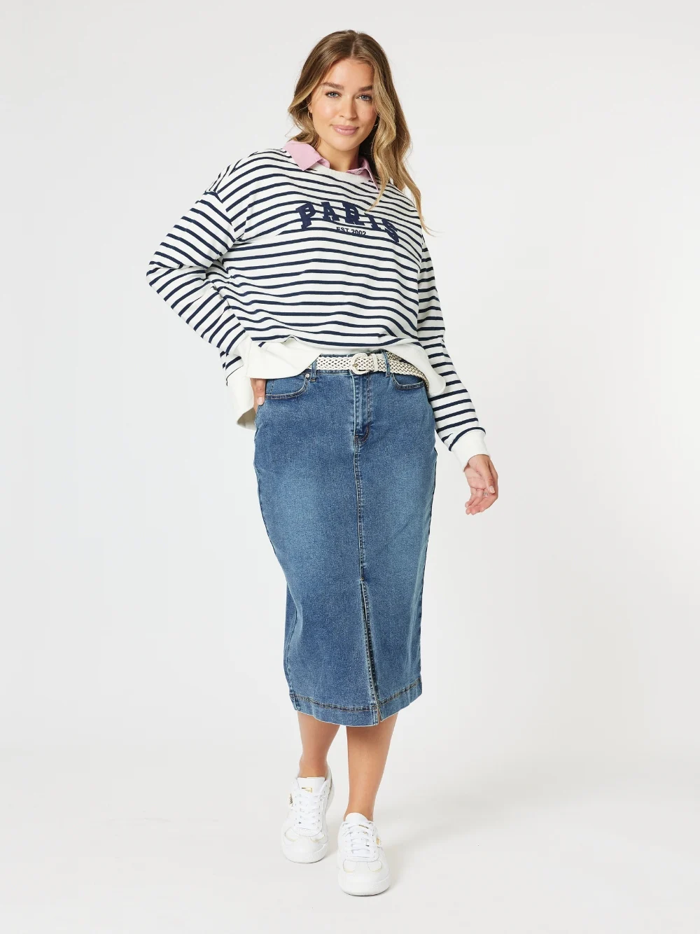 Republic Split Skirt - Denim