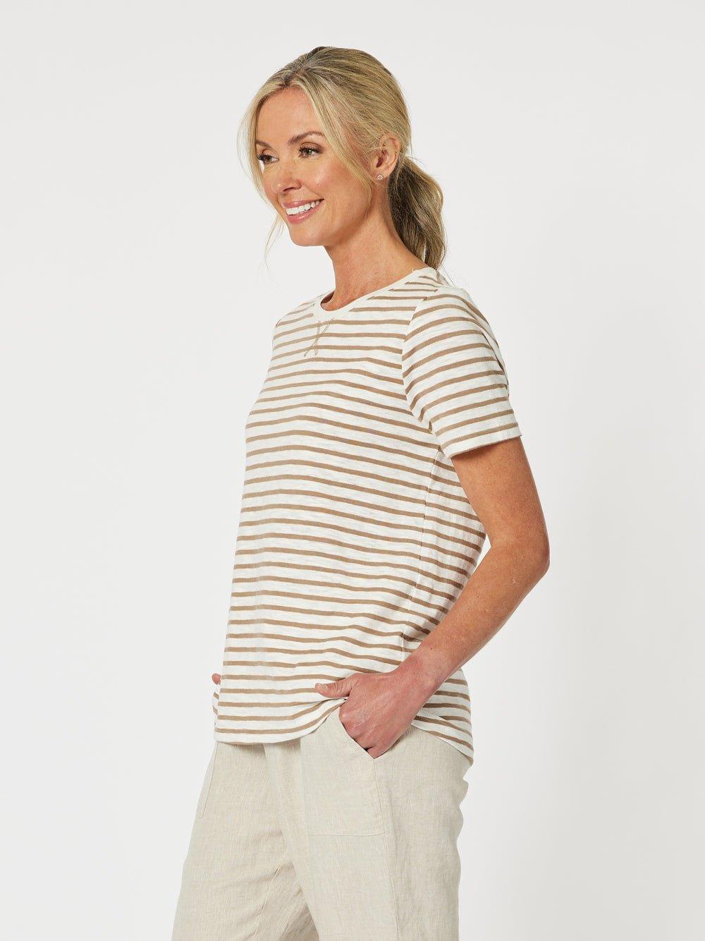 Classic Stripe Tee - Natural