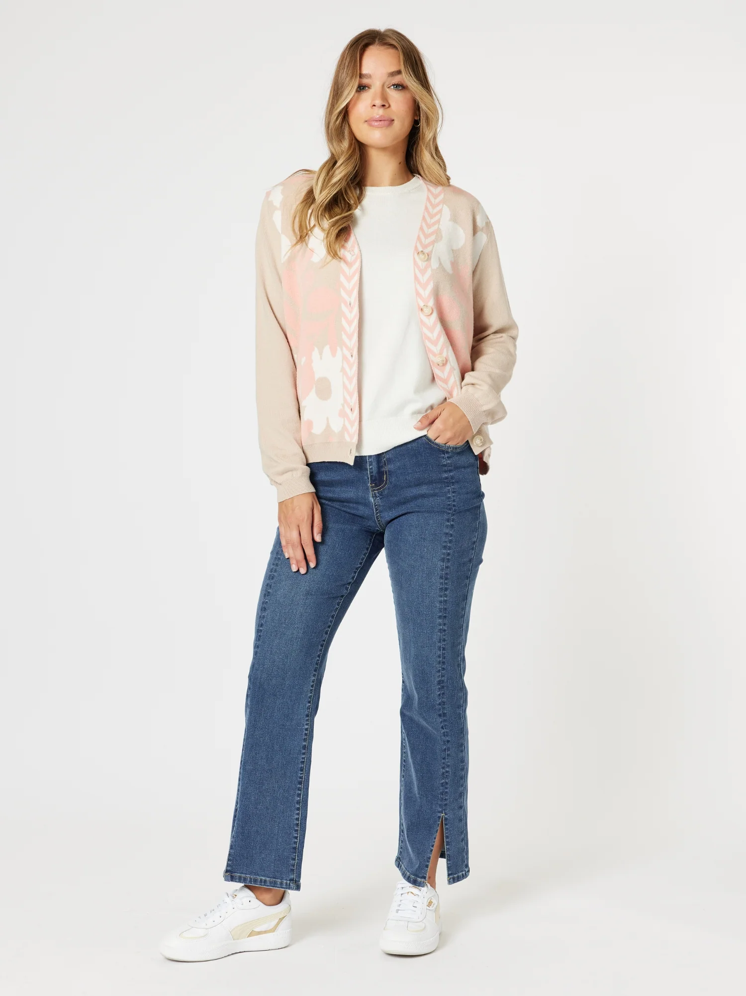 Shelly Sleeveless Knit Top - White