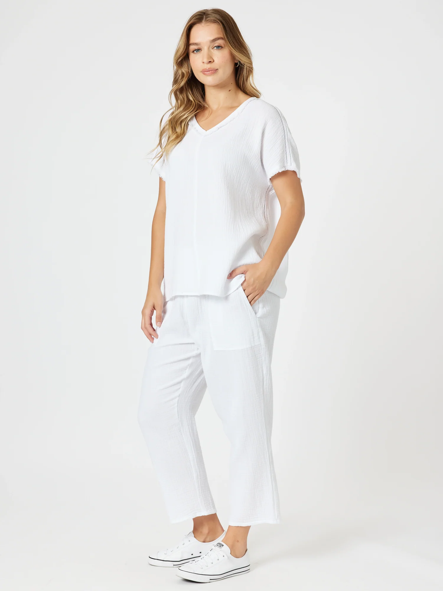 Mills Byron Cotton Top - White