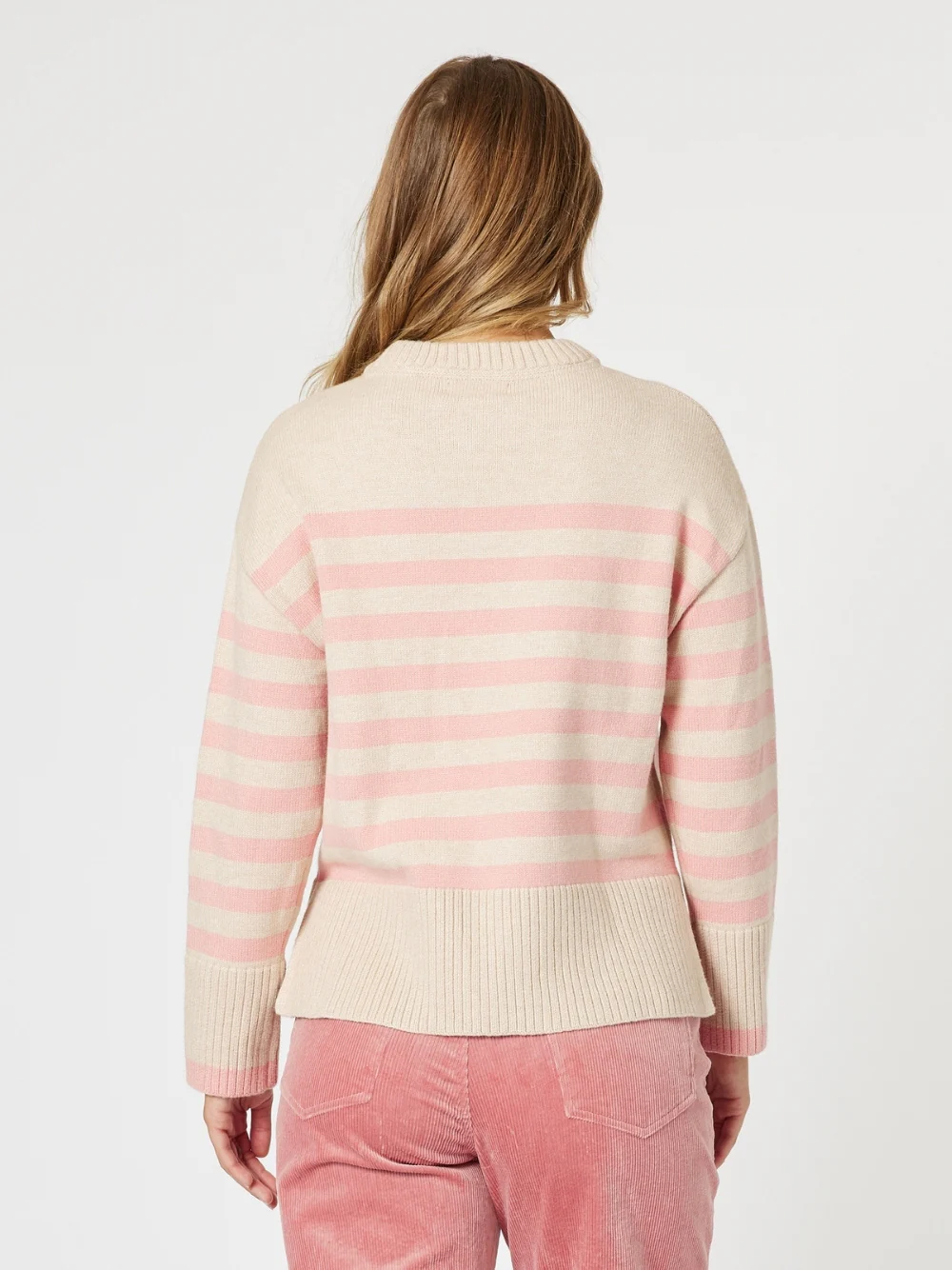 Tempo Stripe Print Knit - Blush/Natural