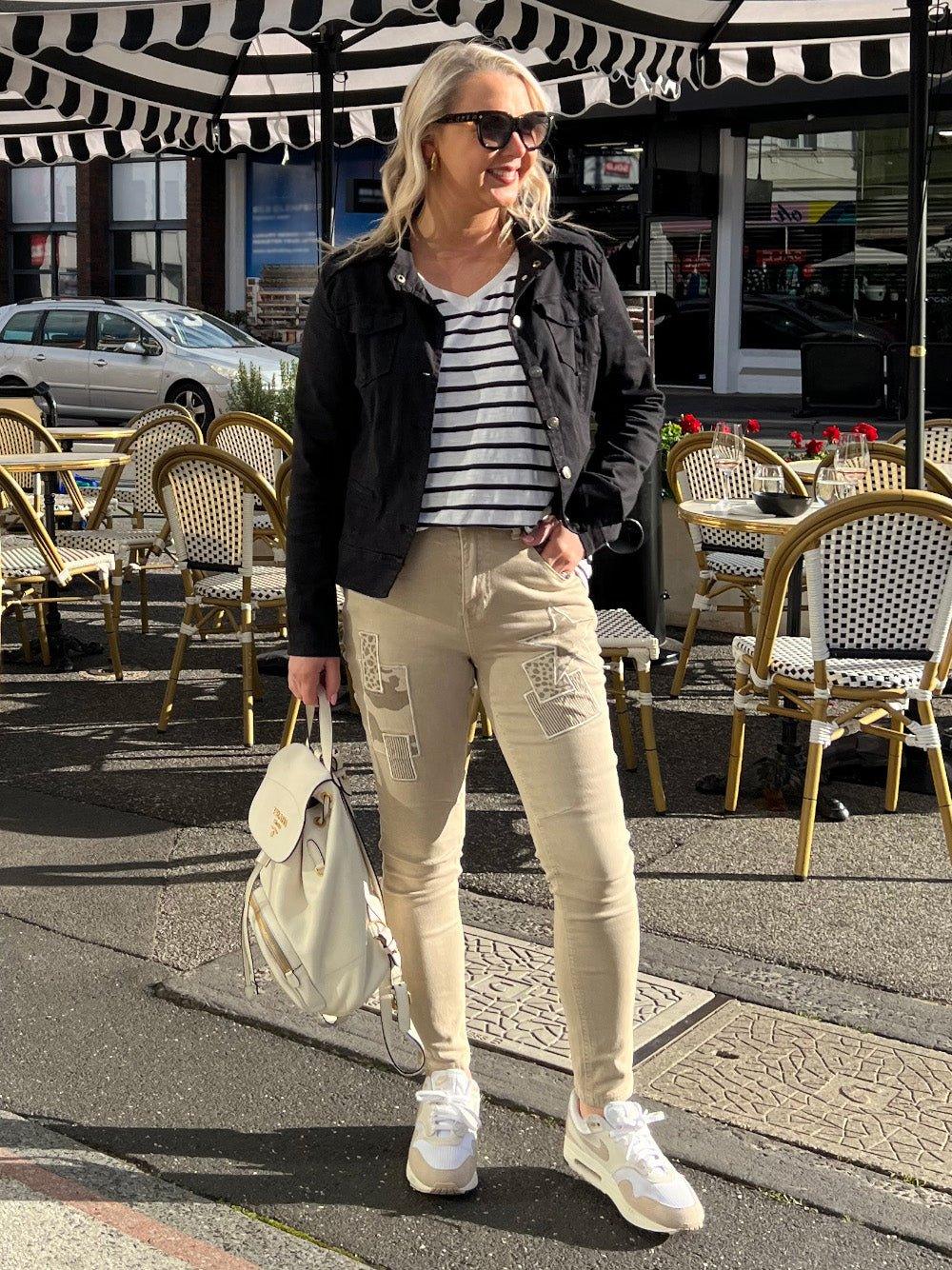 Stella Patch High Rise Slim Leg Jean - Natural