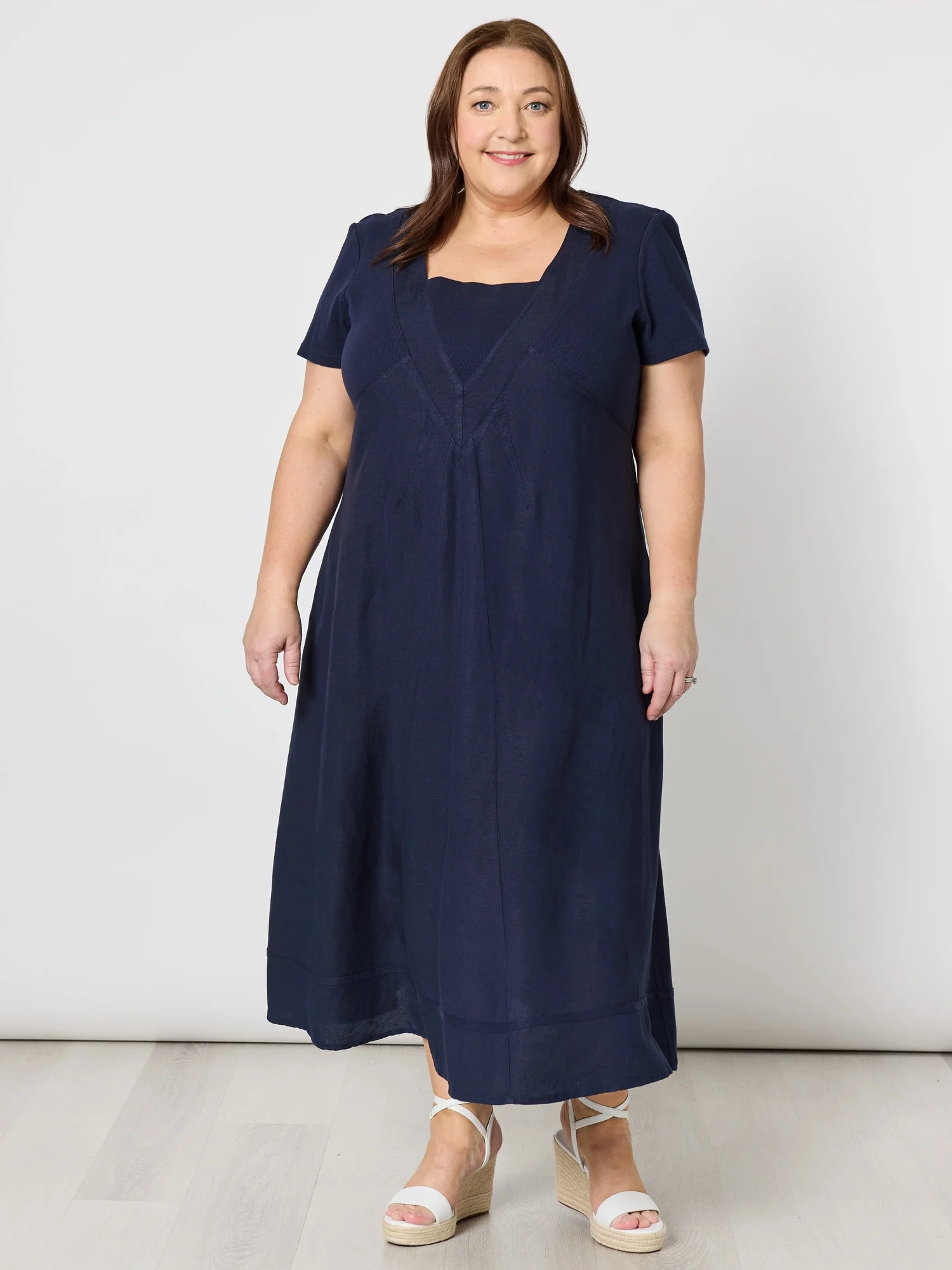 Lino Le Marais Dress - Navy