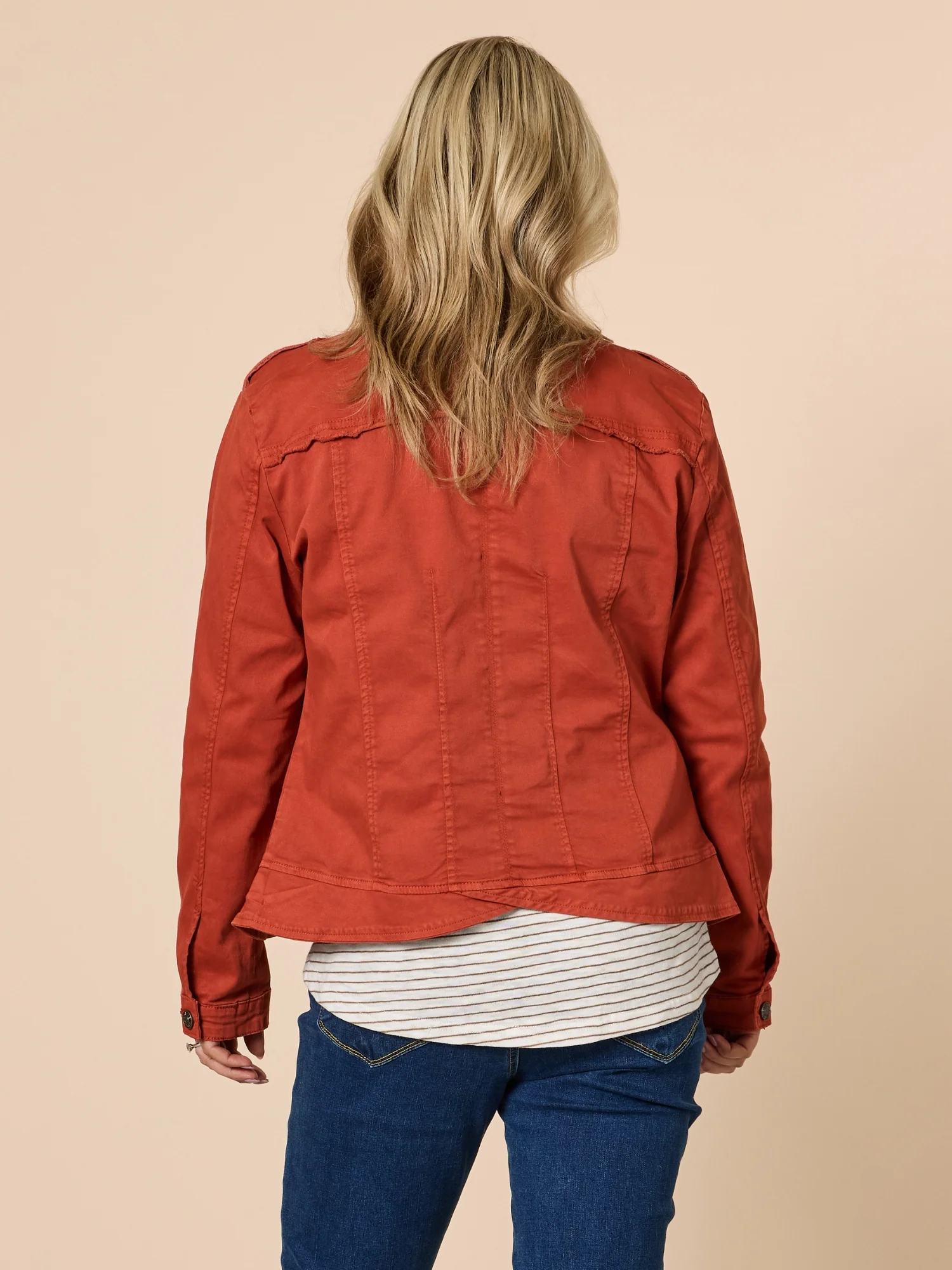 Military Denim Jacket - Maple